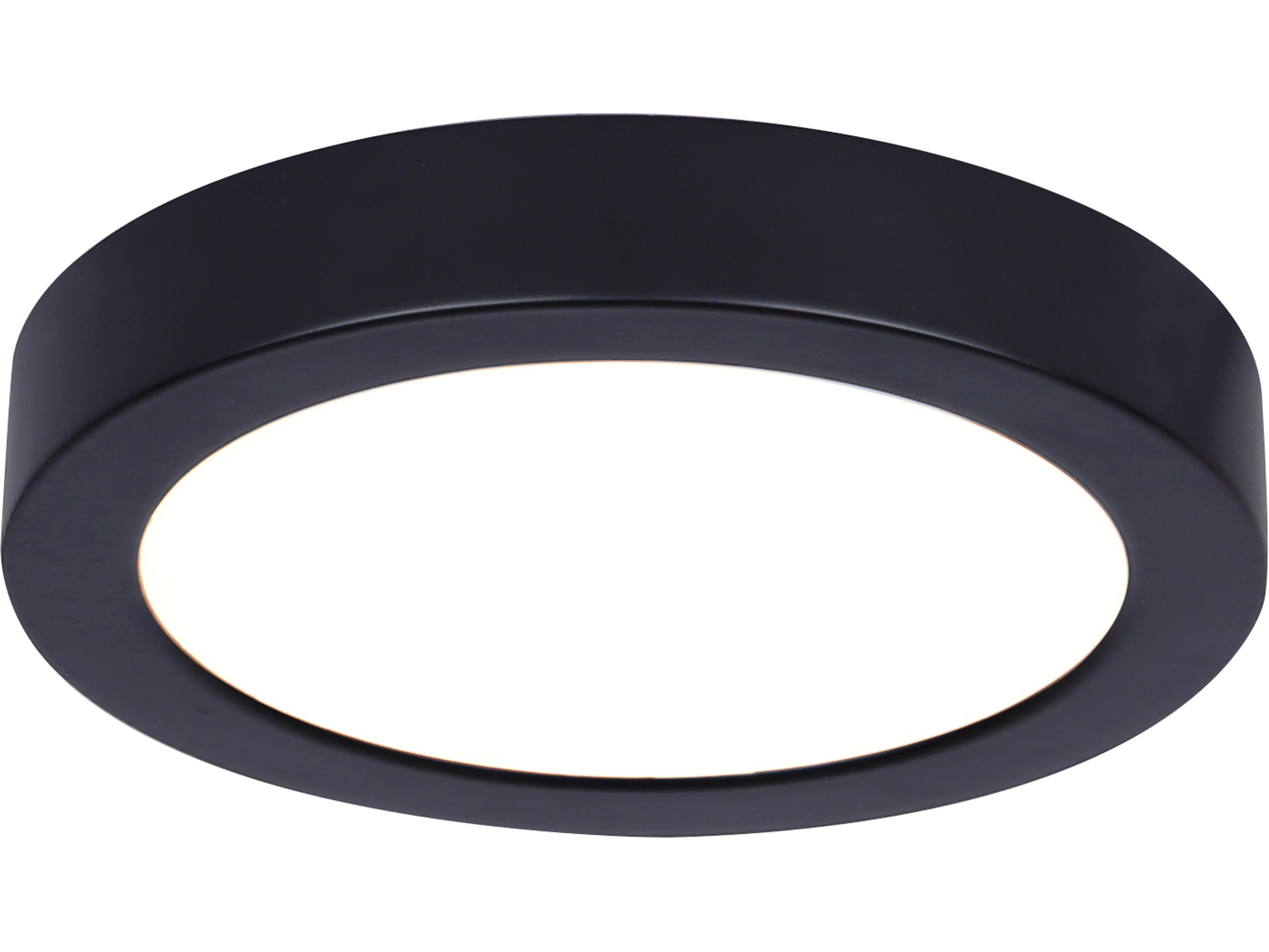 Led Round Disk Black LED Flush Mount