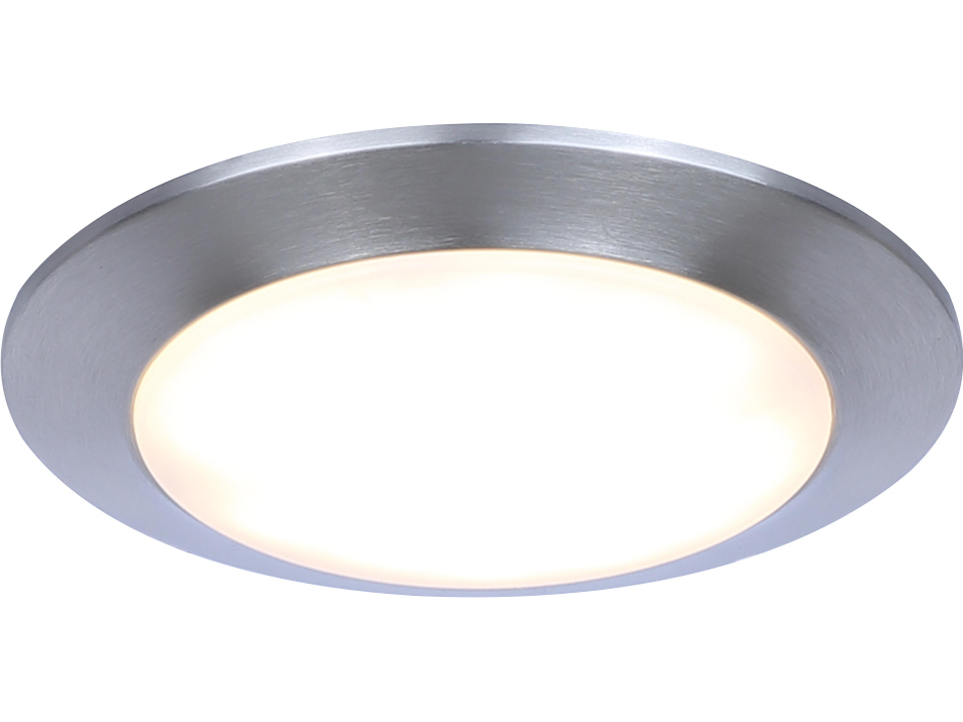 Led Disk 1 -light Nickel LED Round Flush Mount