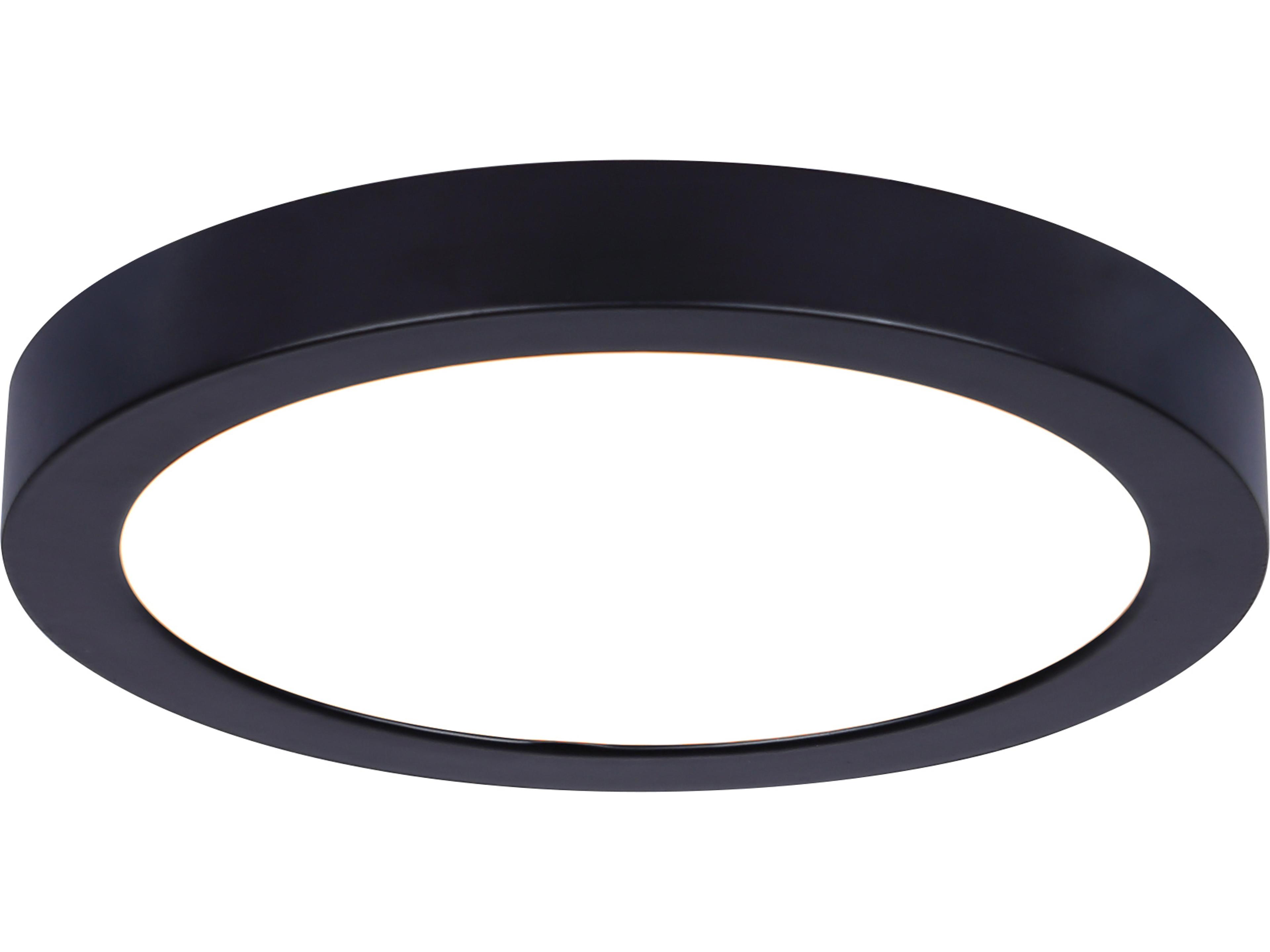 Led Round Disk Black LED Flush Mount