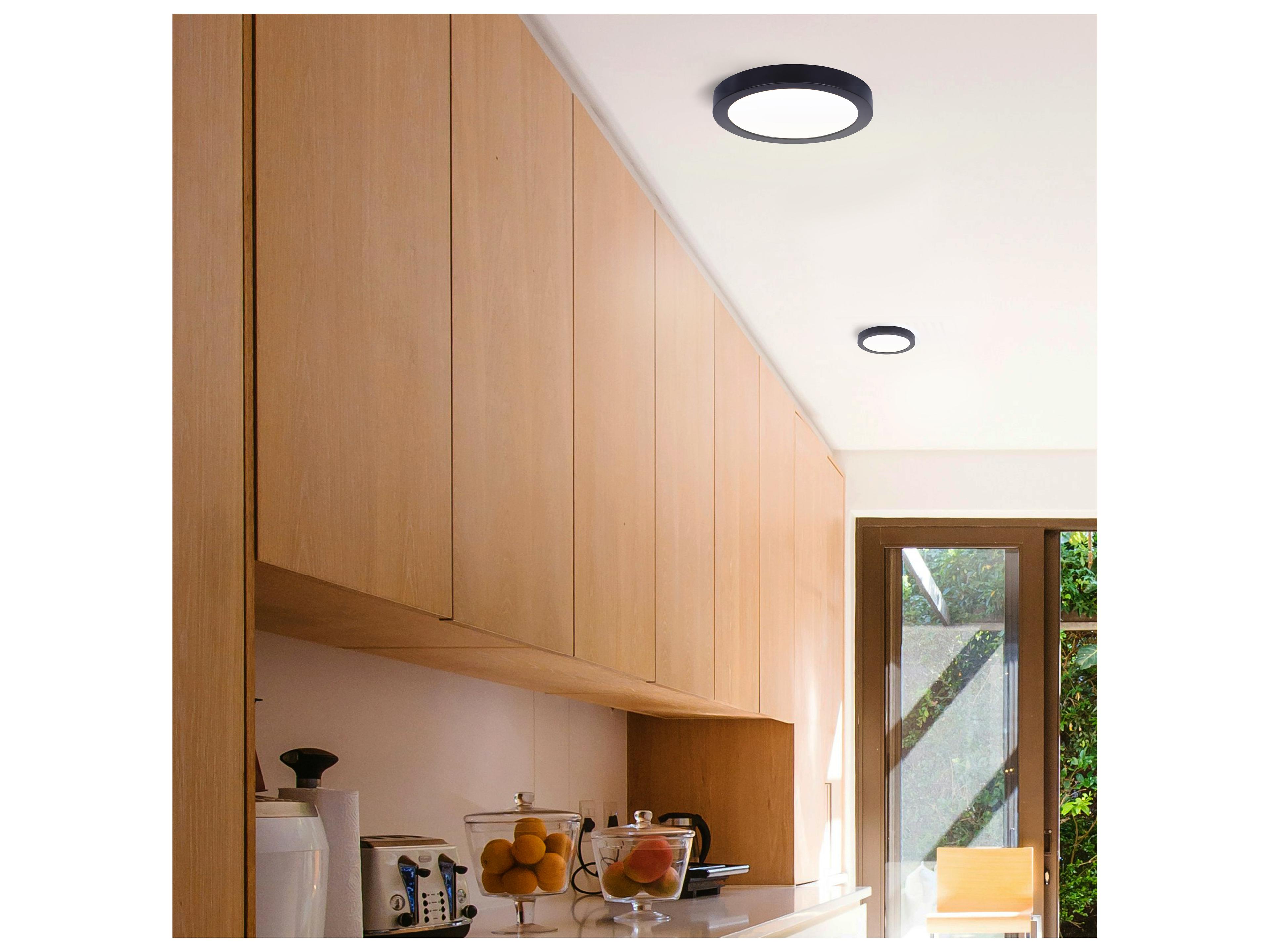 Canarm Led Round Disk Black LED Flush Mount