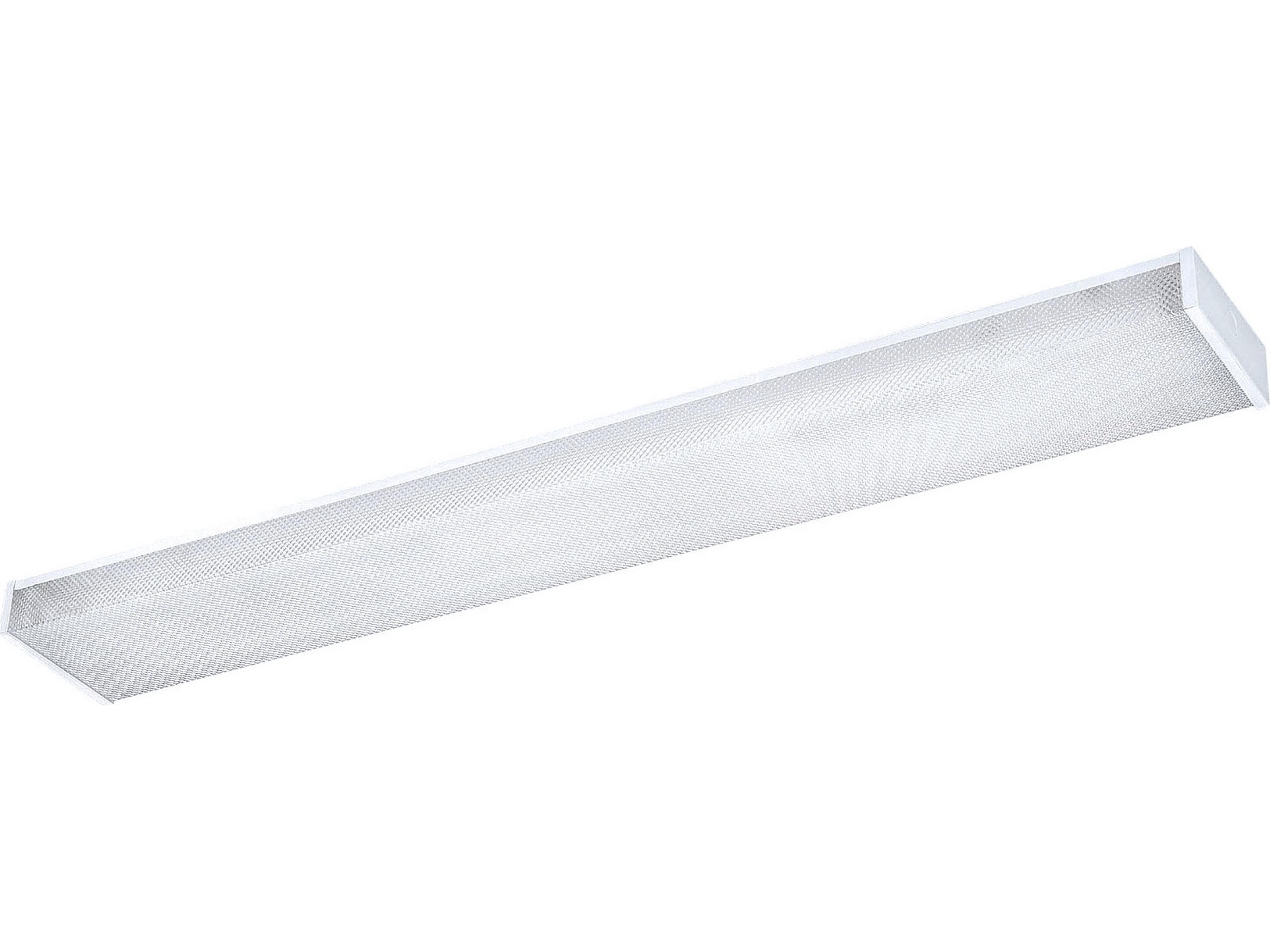 Es Fluorescent 1 -light White Linear Flush Mount