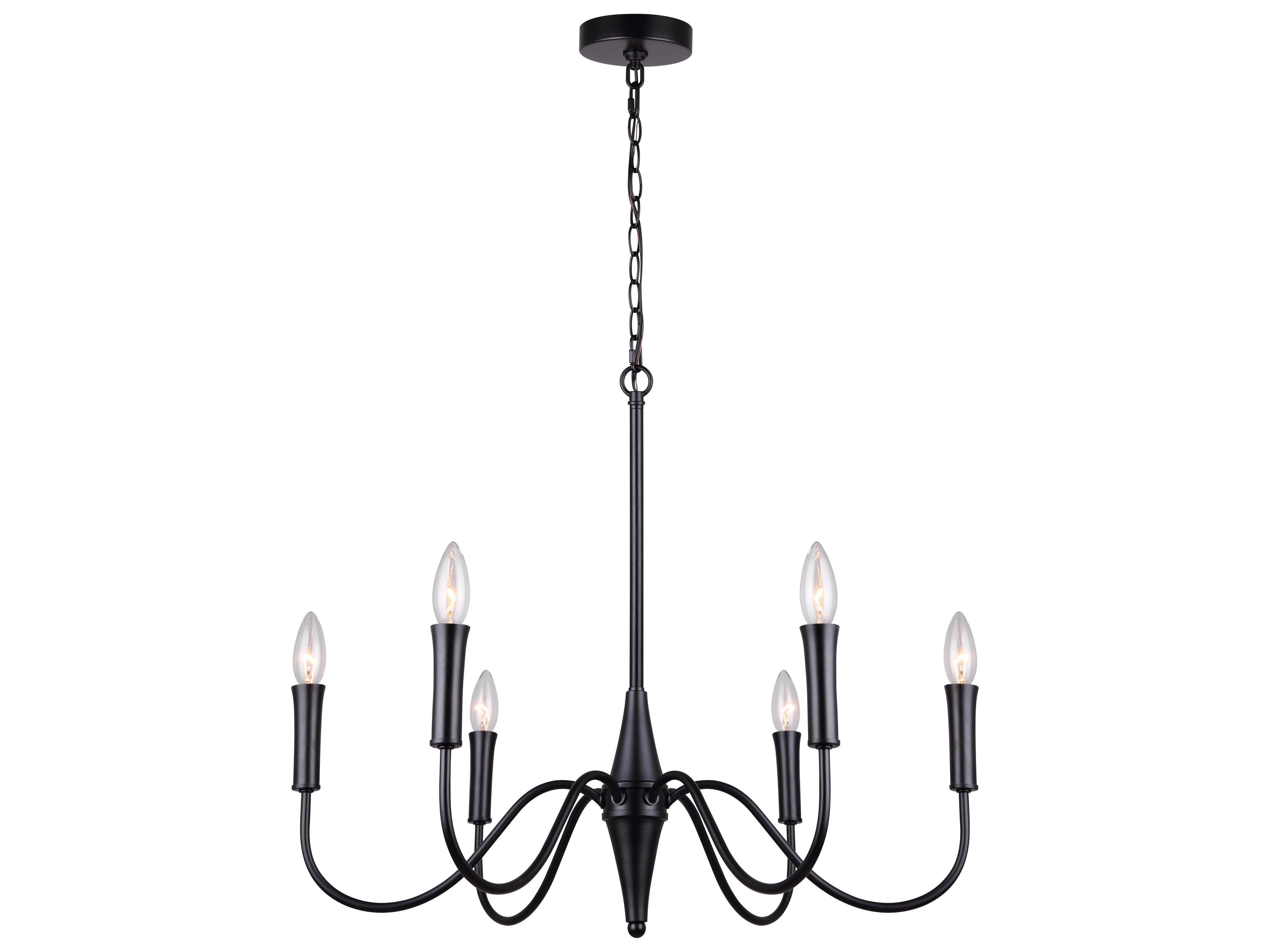 Brielle 6 -light Black Candelabra Chandelier