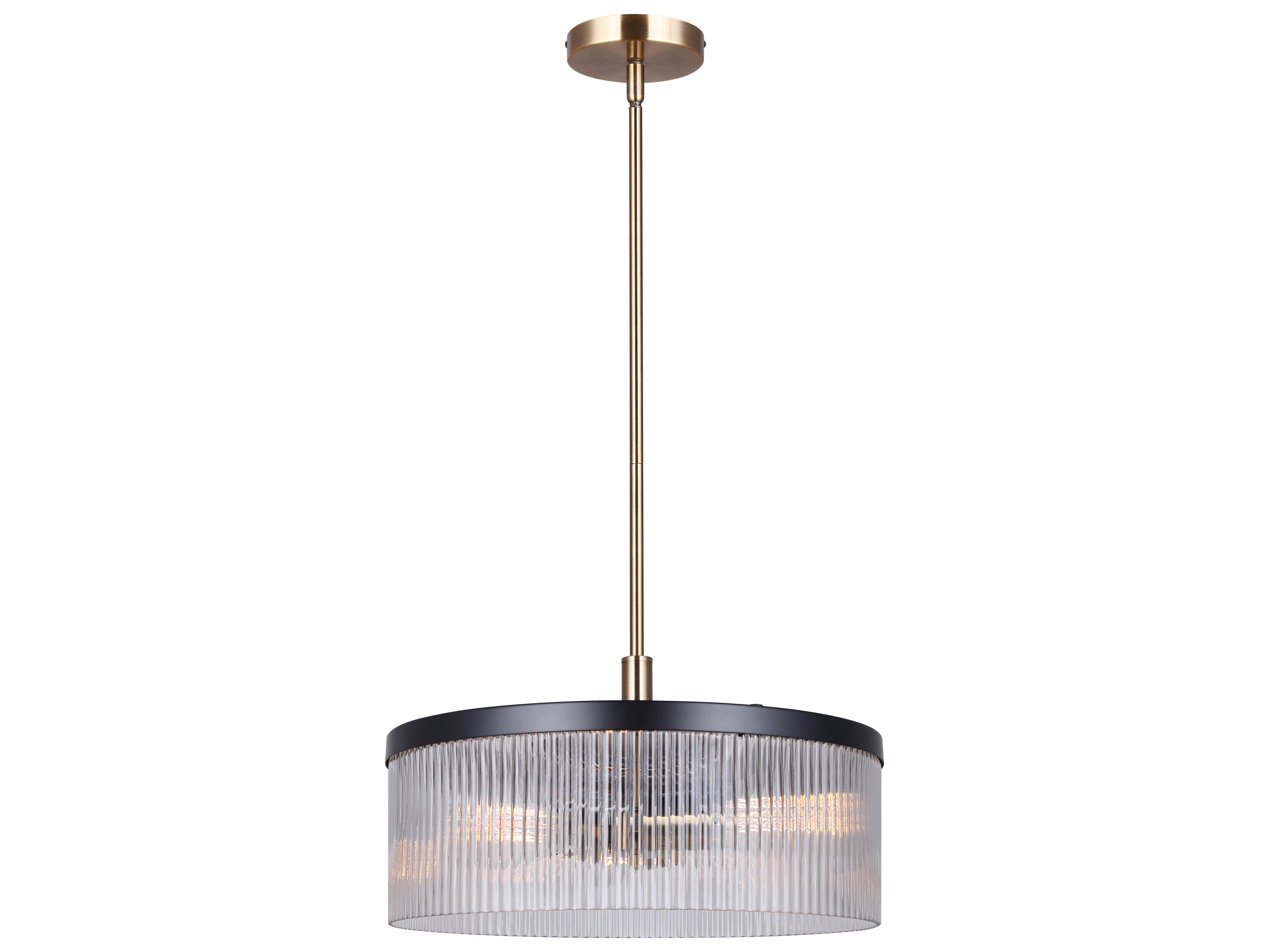 Jenner 3 -light Black Drum Pendant
