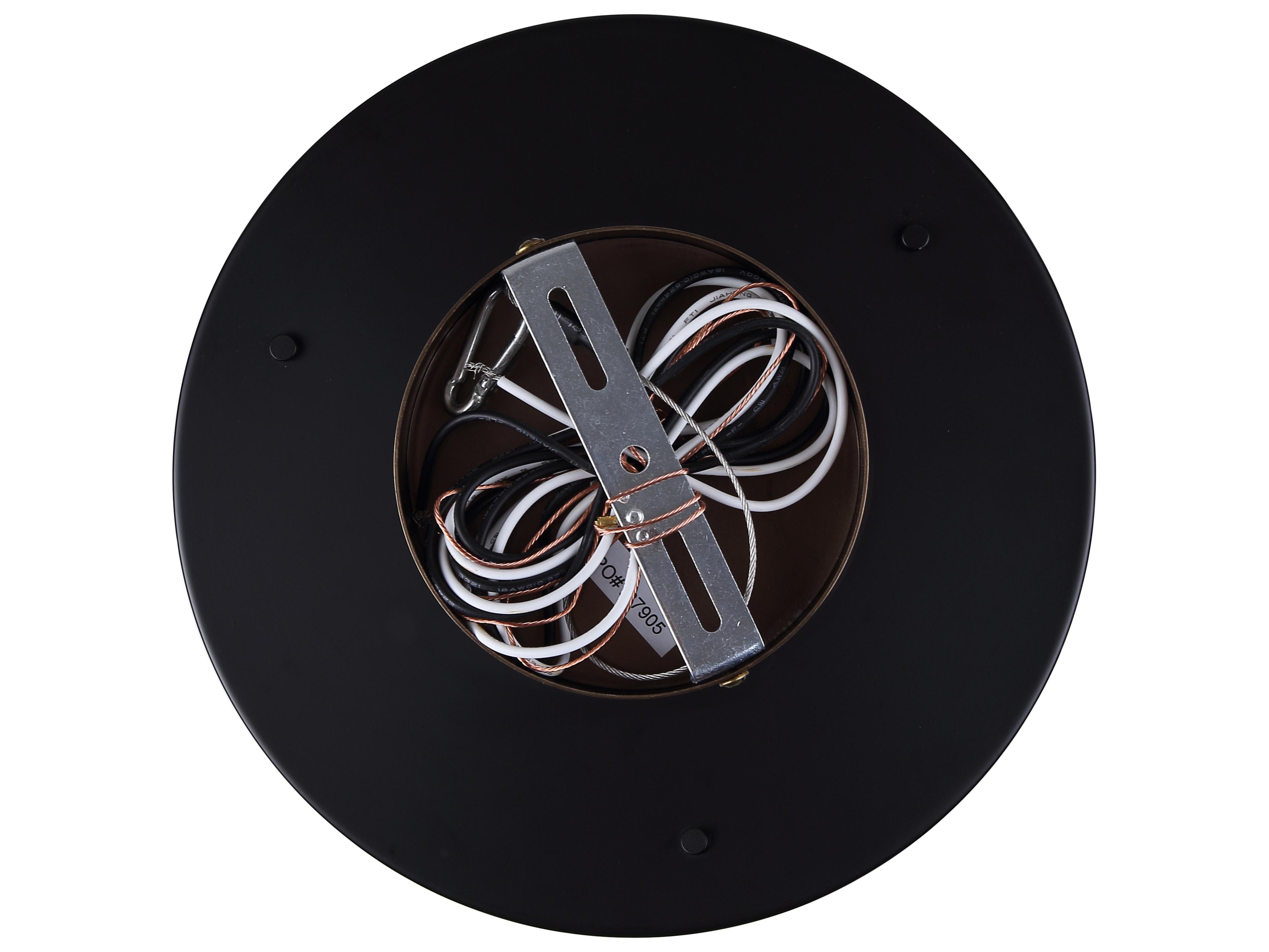 Canarm Jenner 3 -light Black Drum Pendant