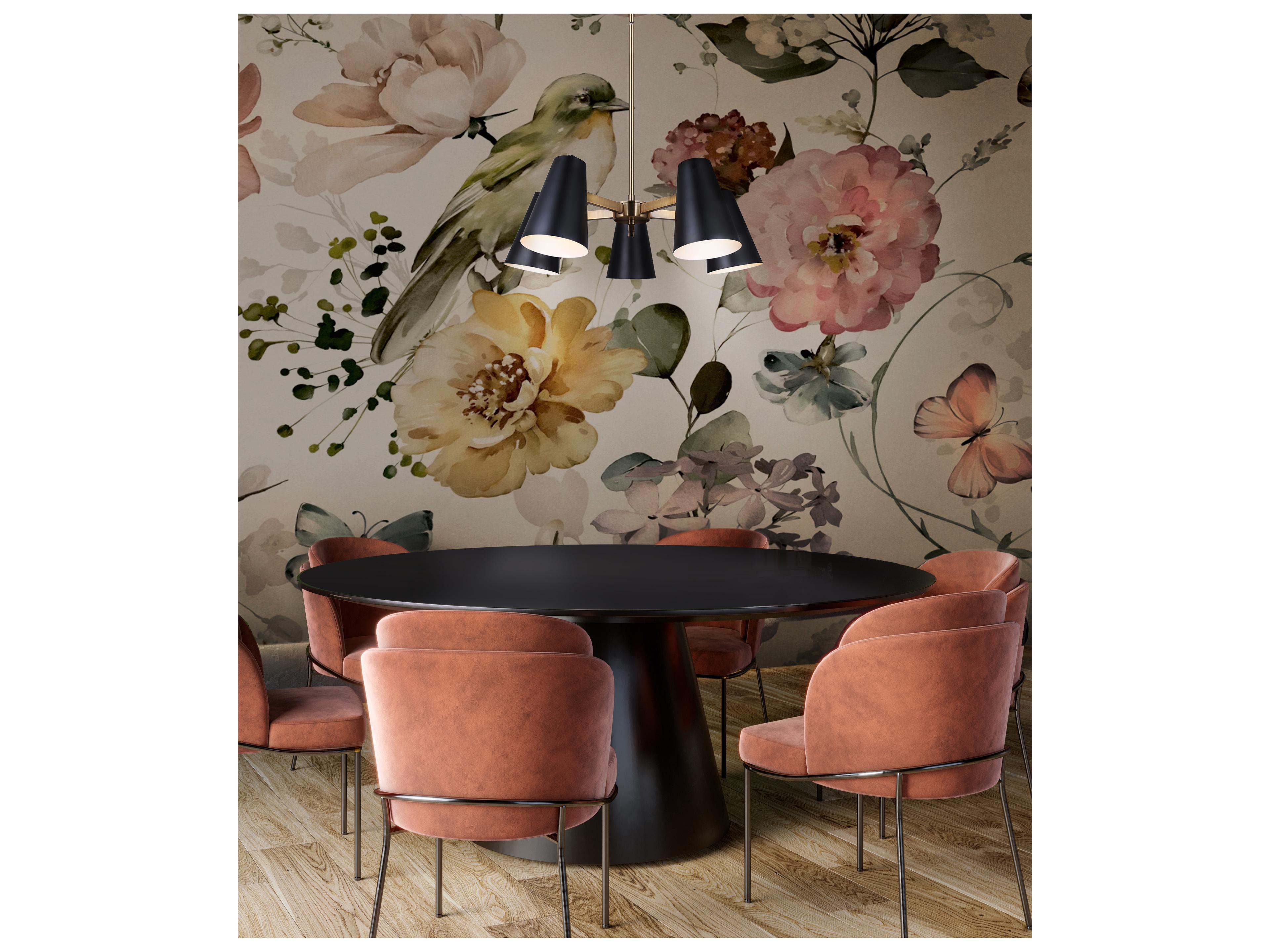 Canarm Harken 5 -light Black Chandelier