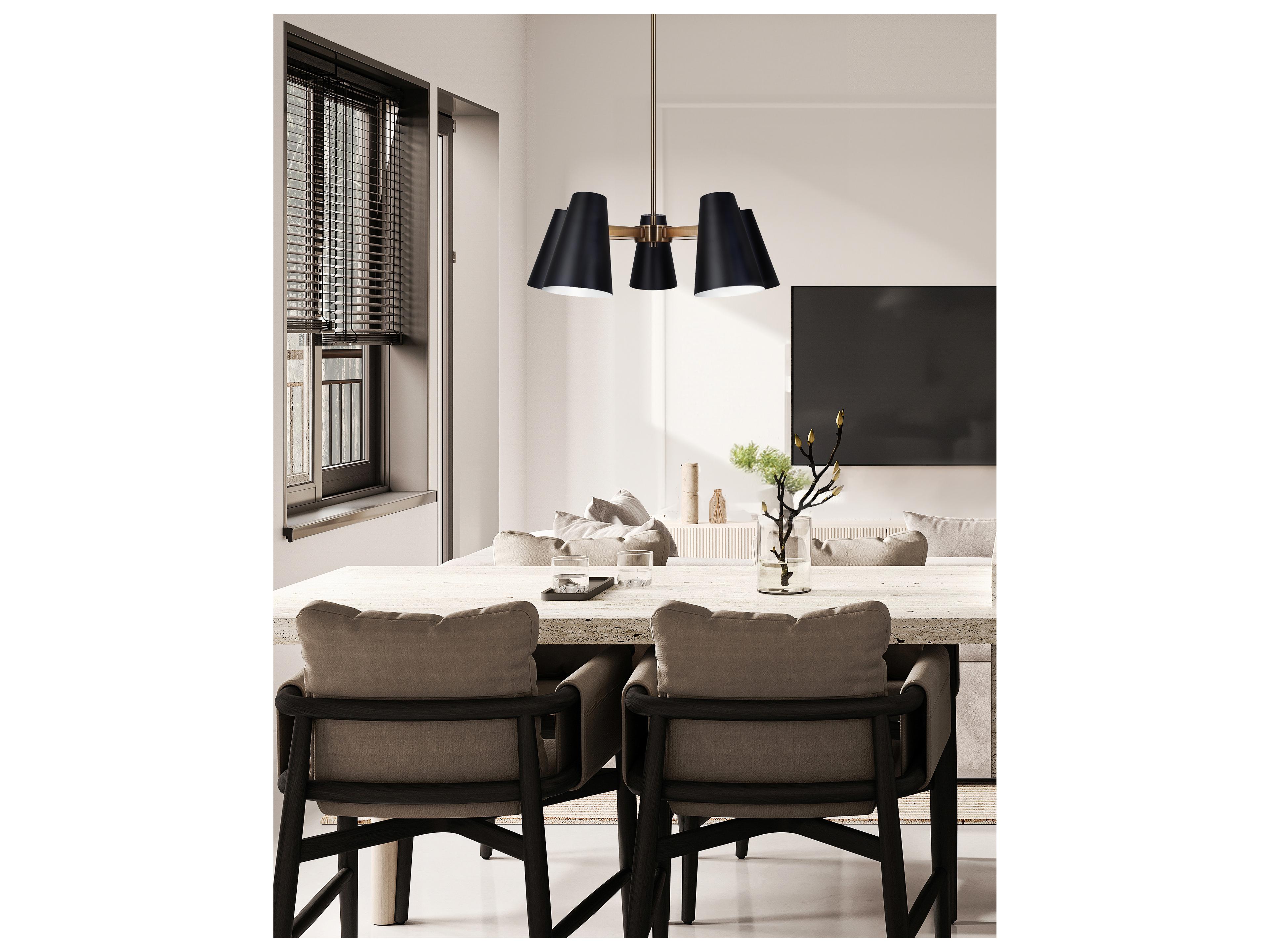 Canarm Harken 5 -light Black Chandelier