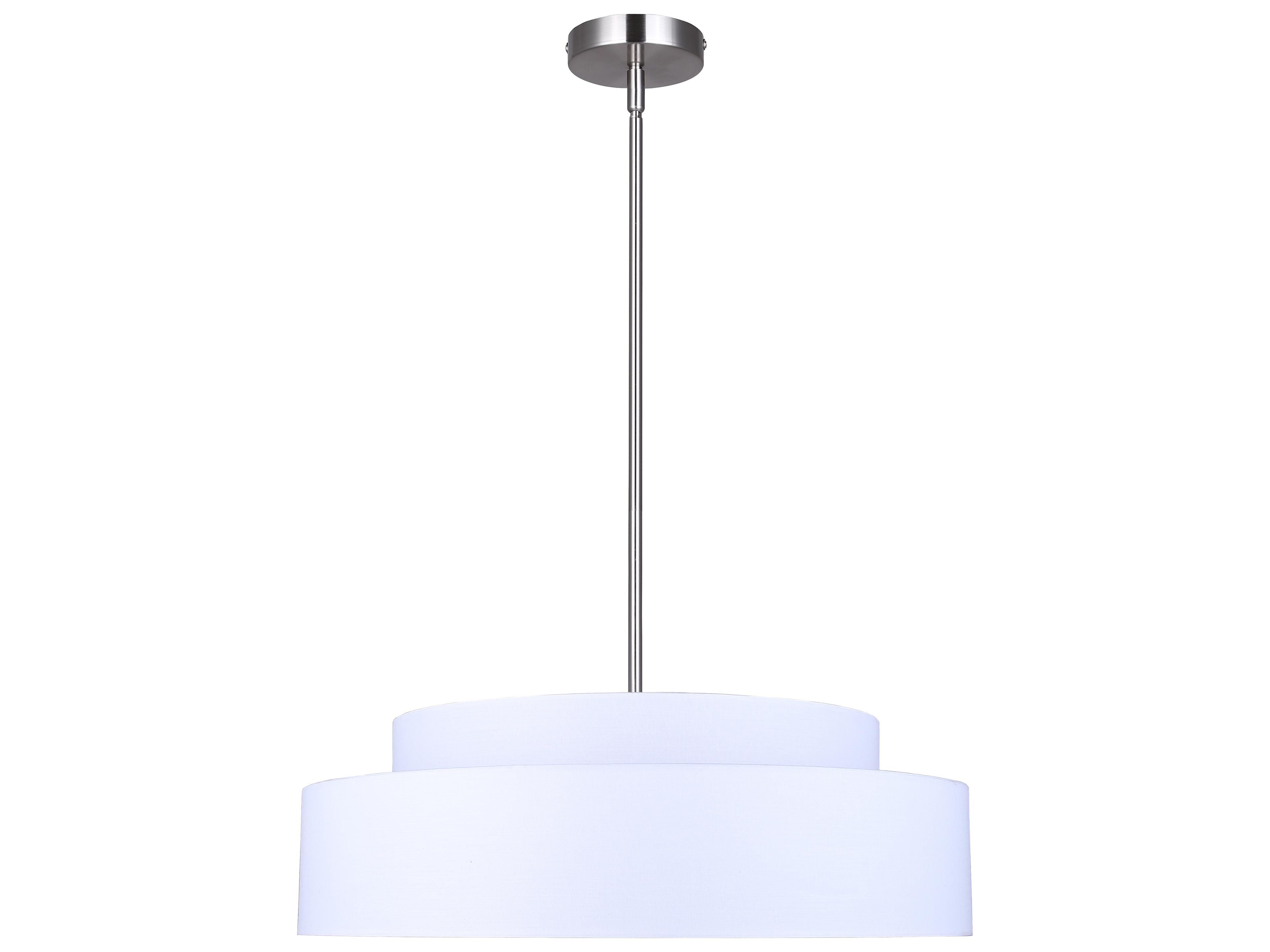 Canarm Landra 3 -light Nickel Drum Pendant