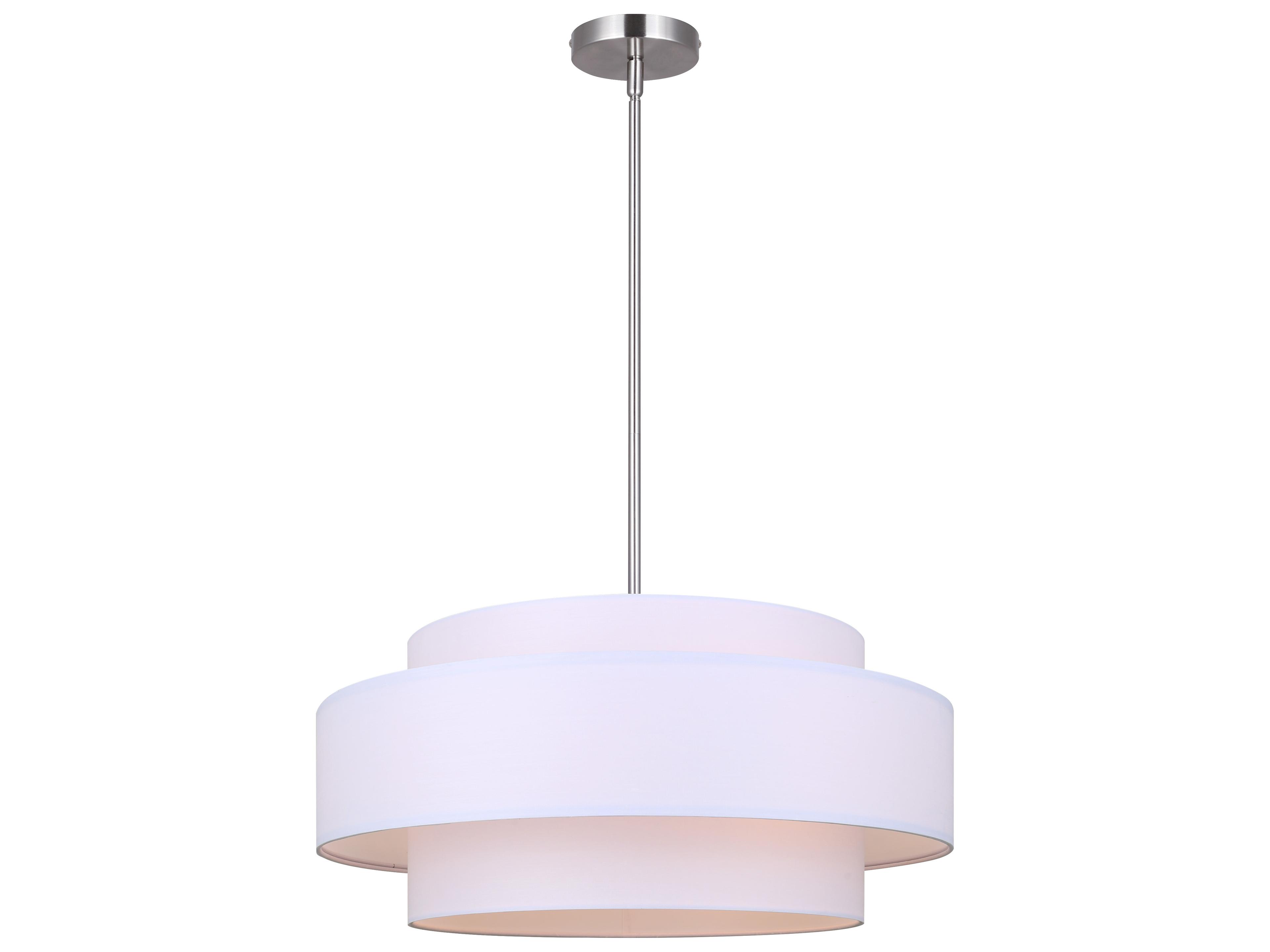 Landra 3 -light Nickel Drum Pendant