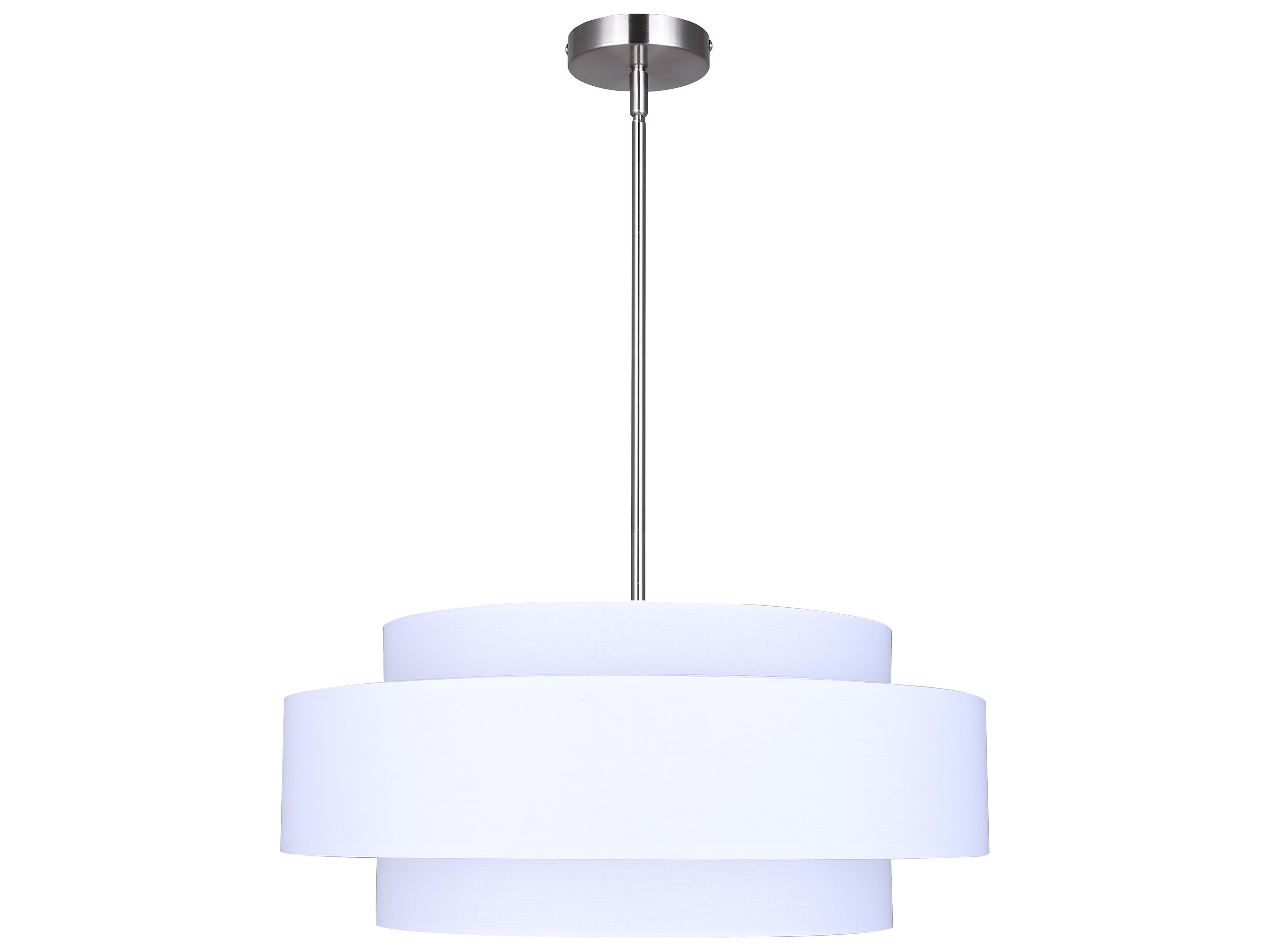 Canarm Landra 3 -light Nickel Drum Pendant