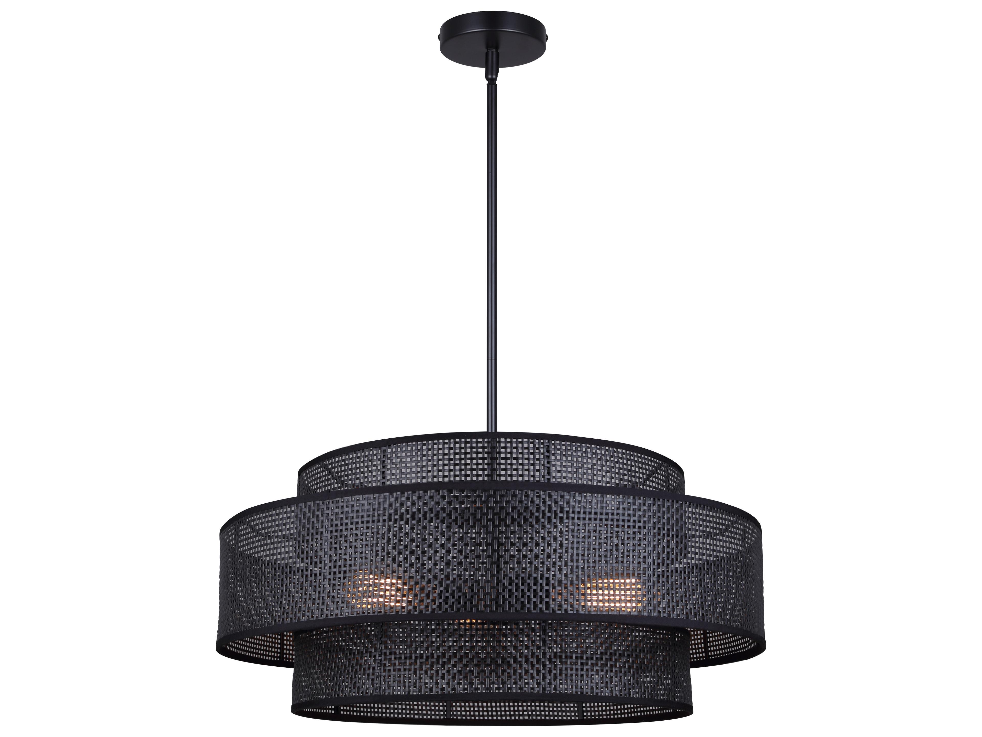 Bellamy 3 -light Black Drum Pendant