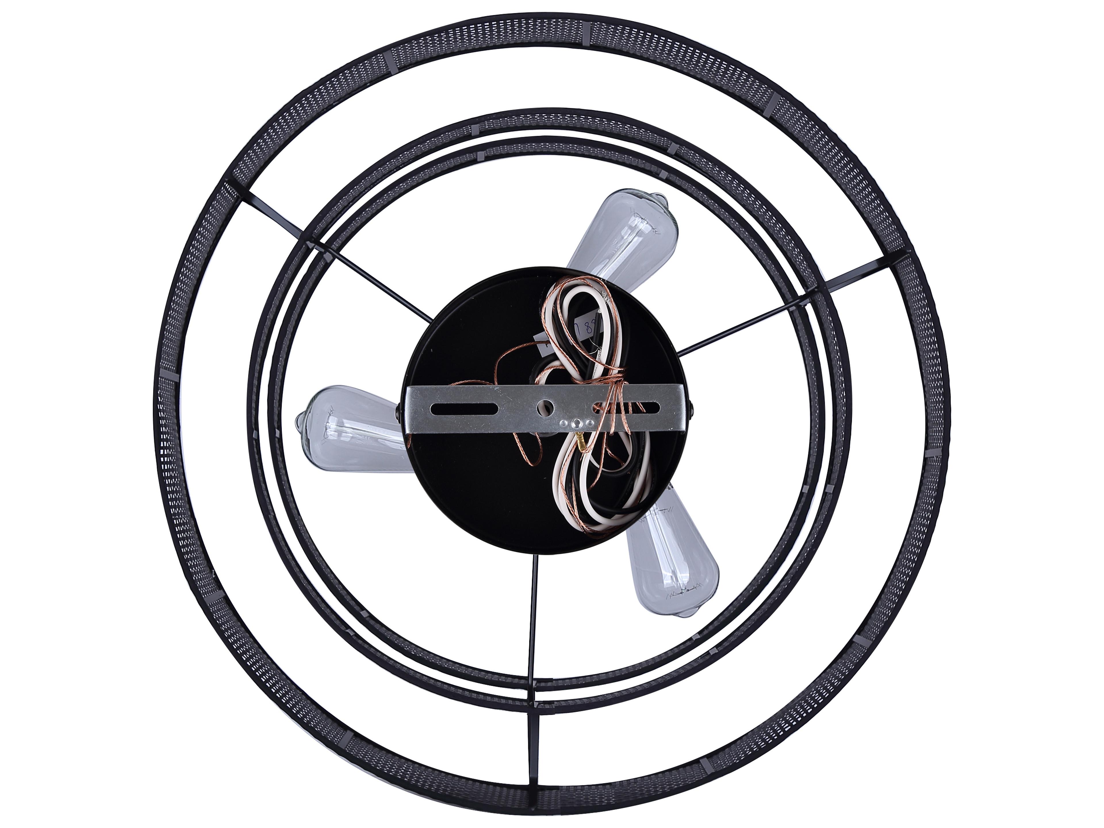 Canarm Bellamy 3 -light Black Drum Pendant