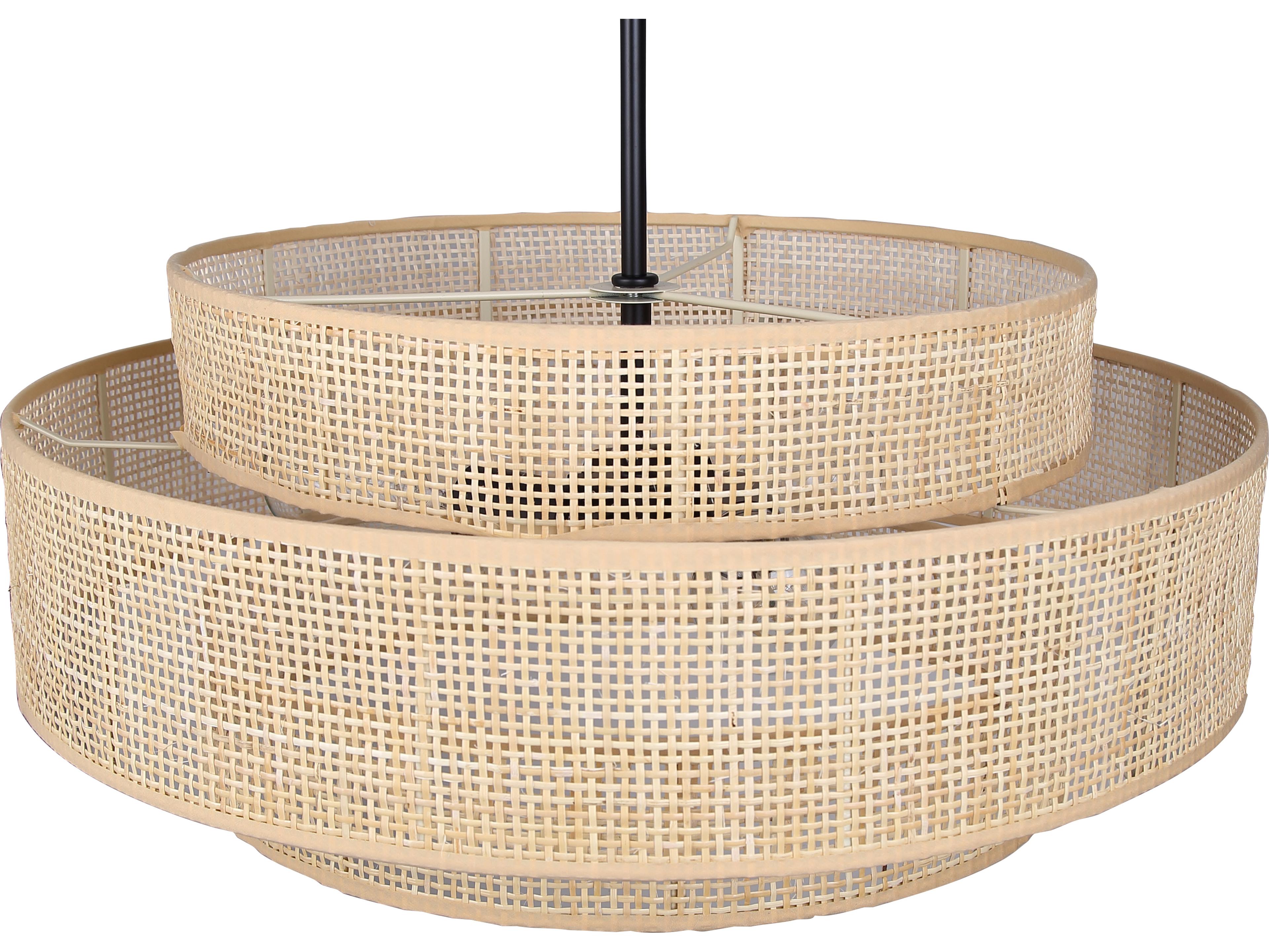 Canarm Bellamy 3 -light Black Drum Pendant