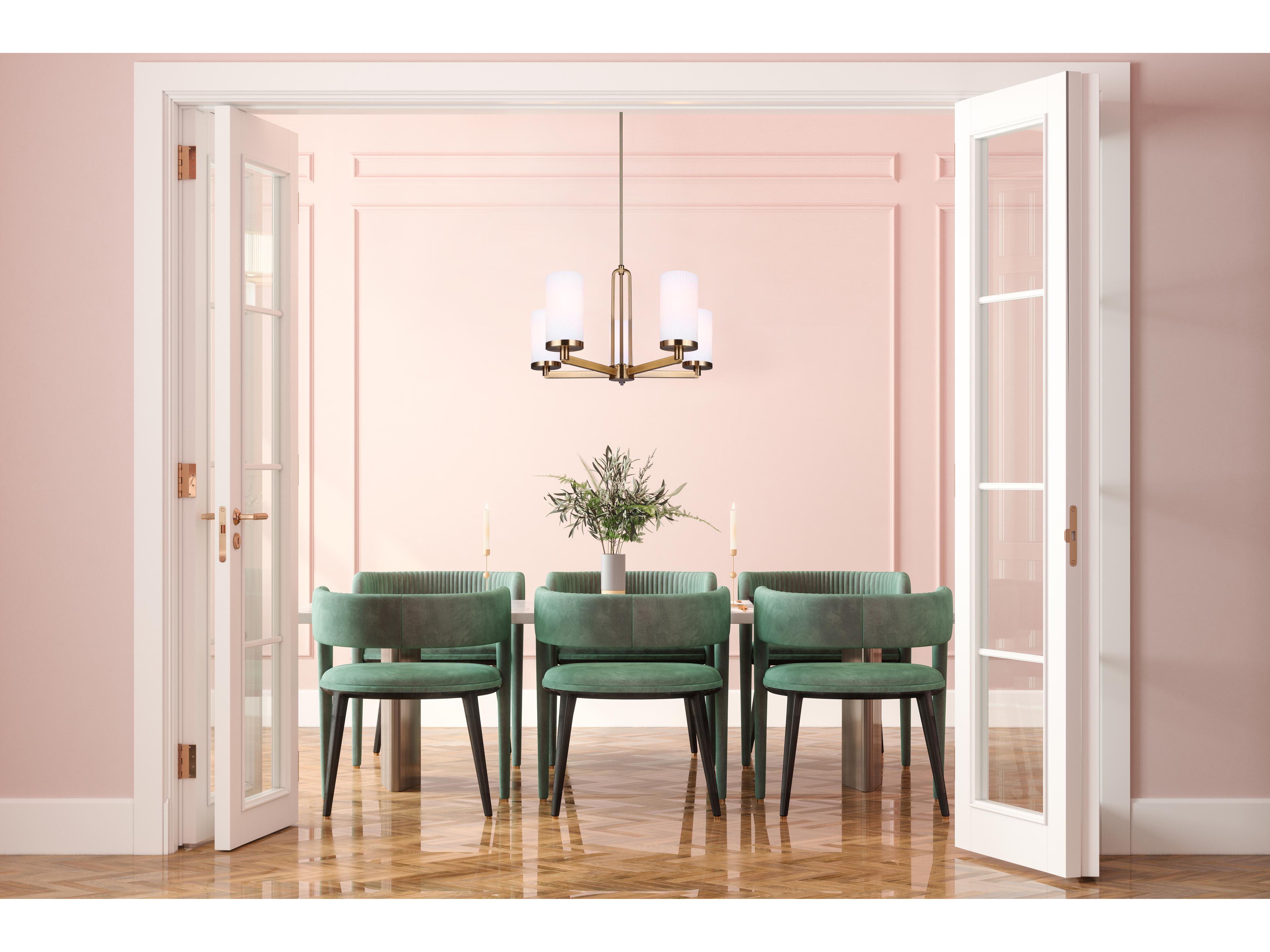 Canarm Kinslea 5 -light Gold Cylinder Chandelier