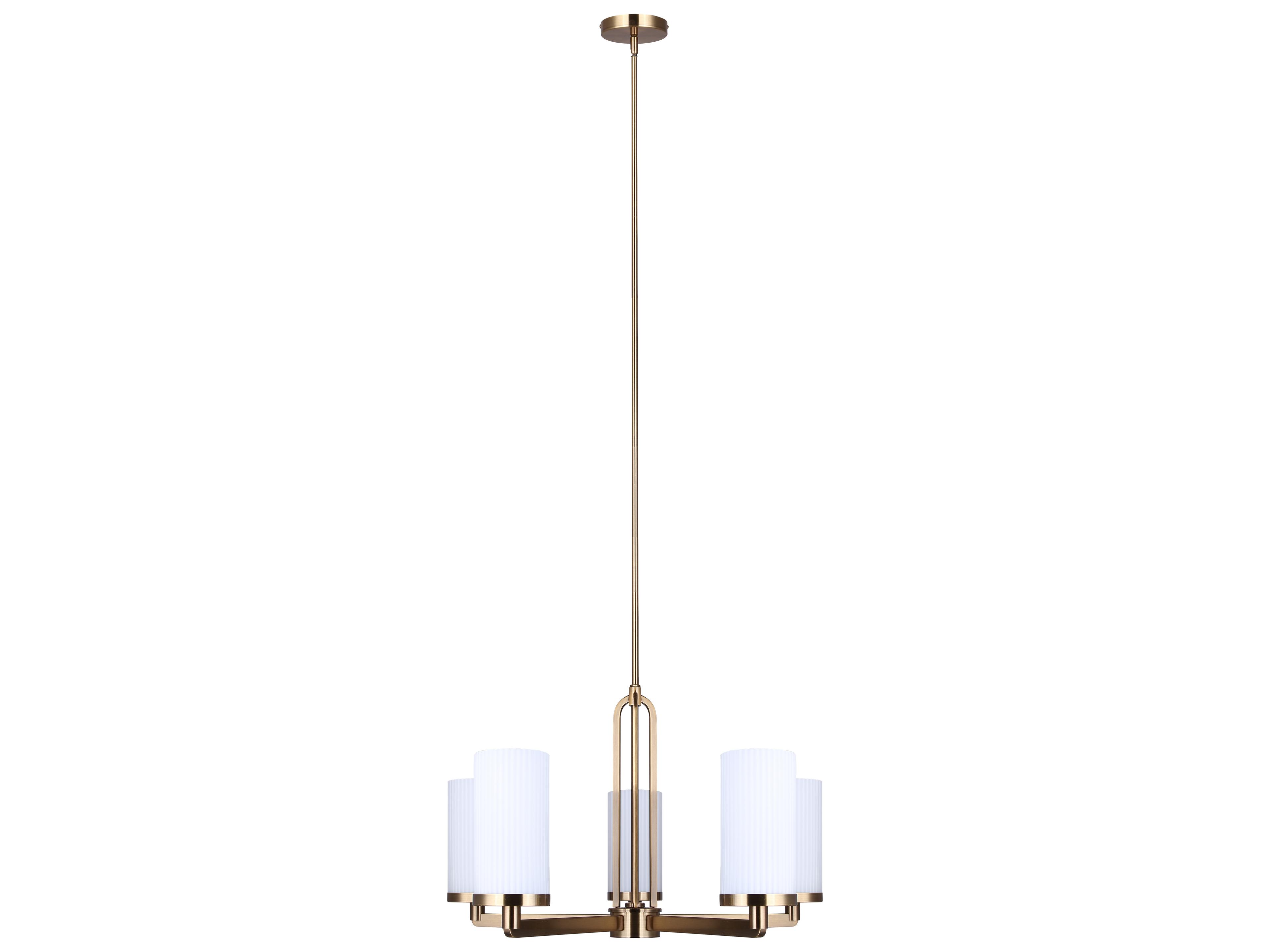 Canarm Kinslea 5 -light Gold Cylinder Chandelier