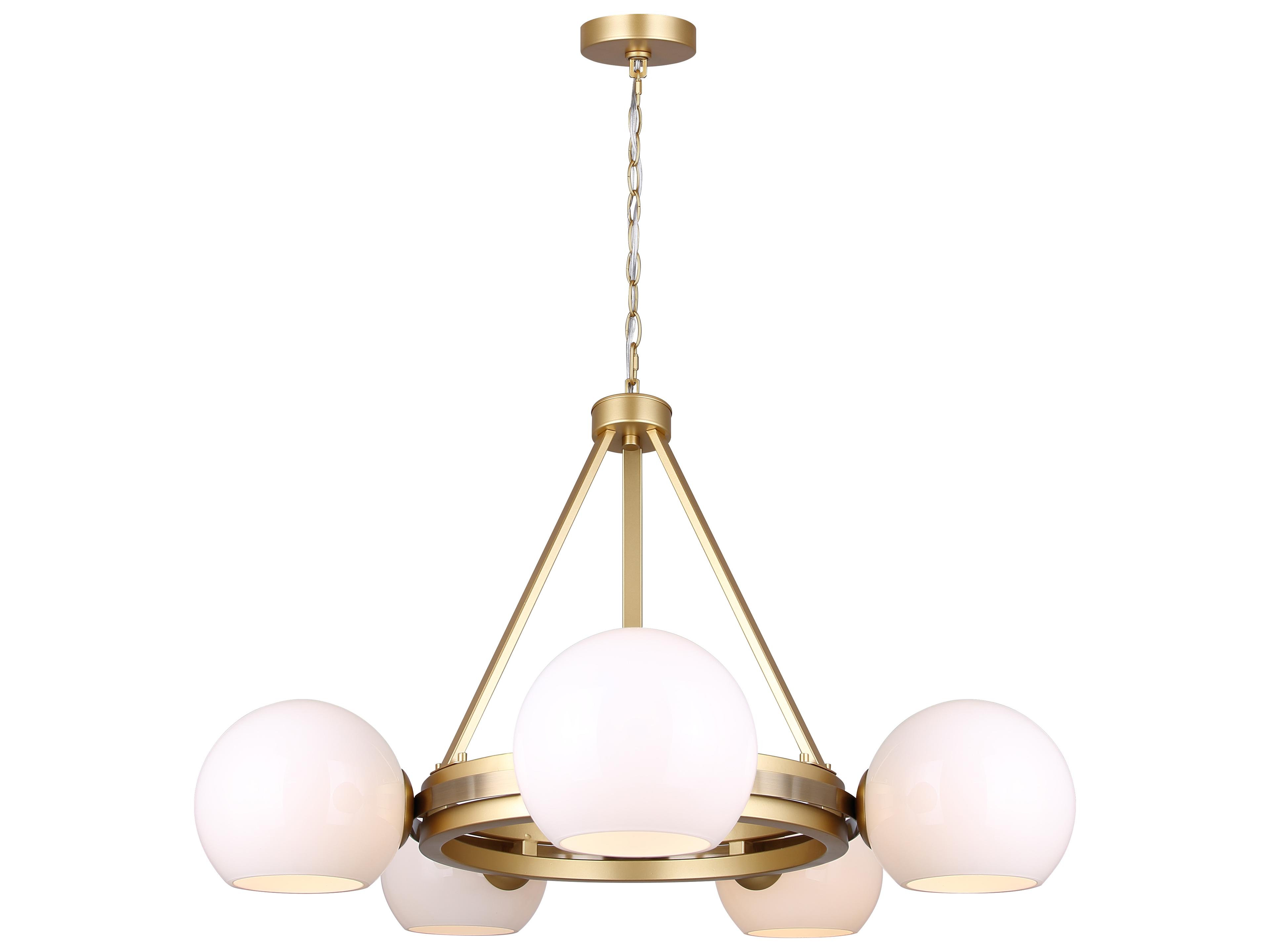 Monroe 5 -light Gold Globe Chandelier