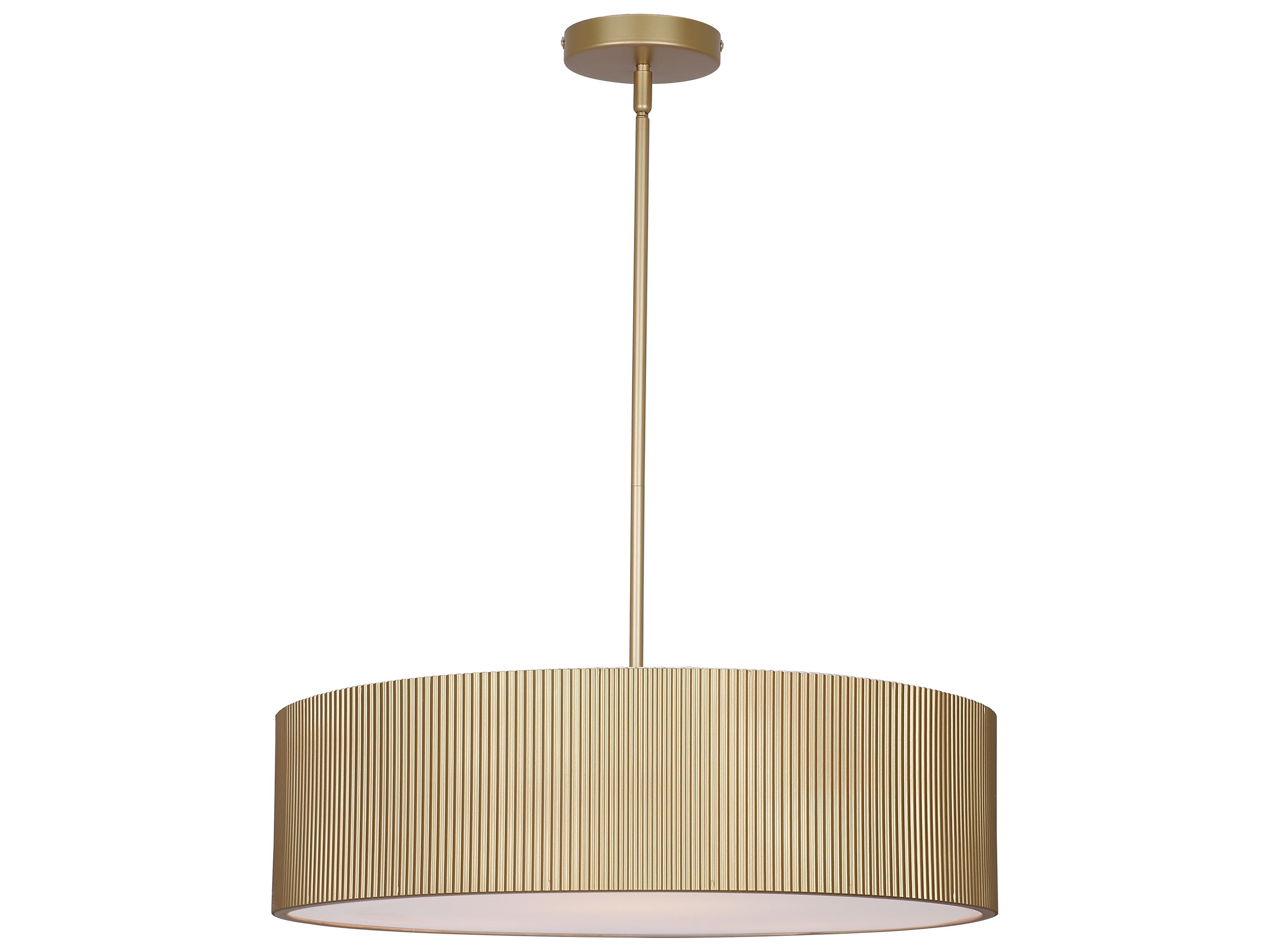 Scarlett 3 -light Gold Drum Pendant