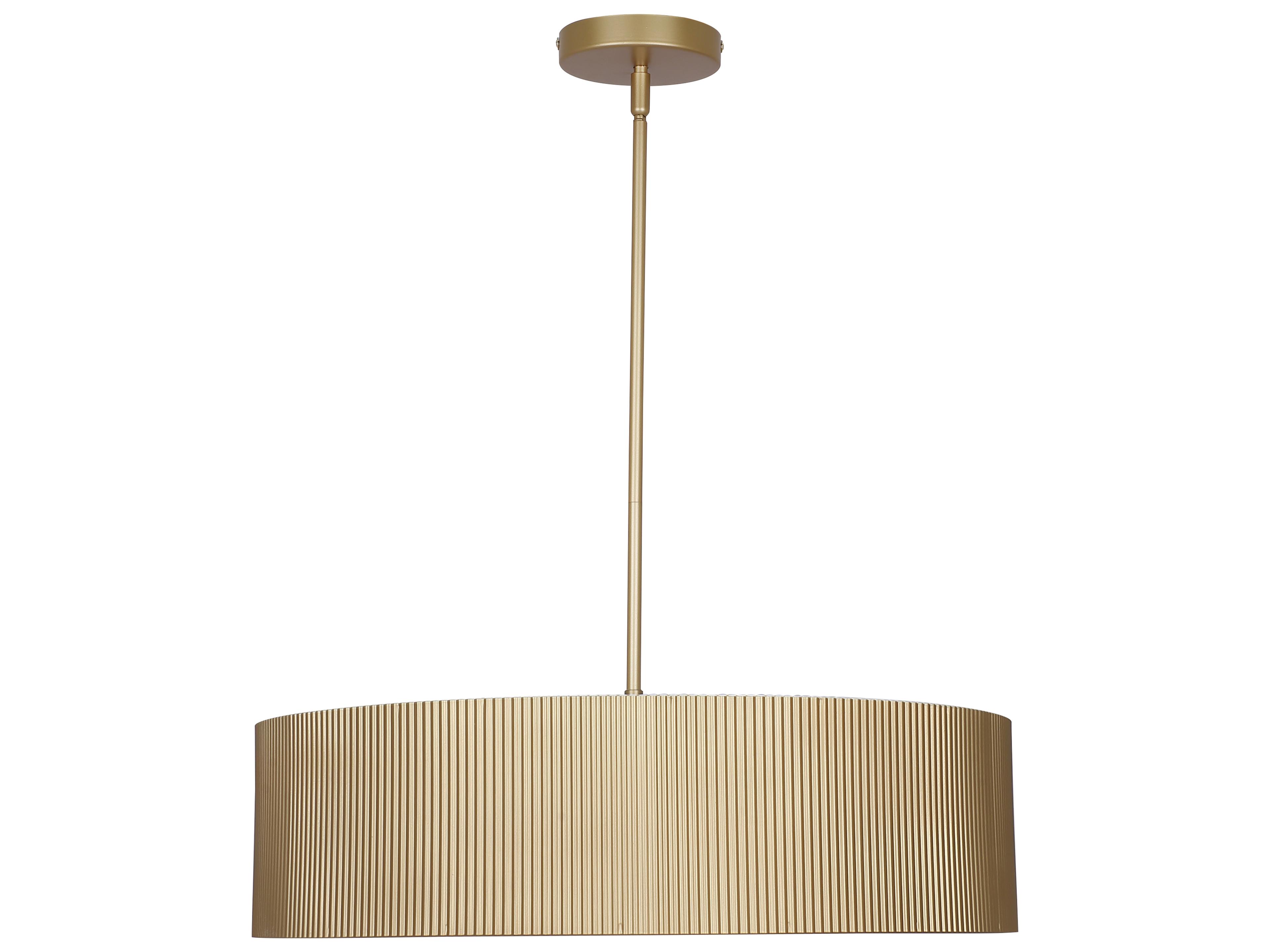 Canarm Scarlett 3 -light Gold Drum Pendant