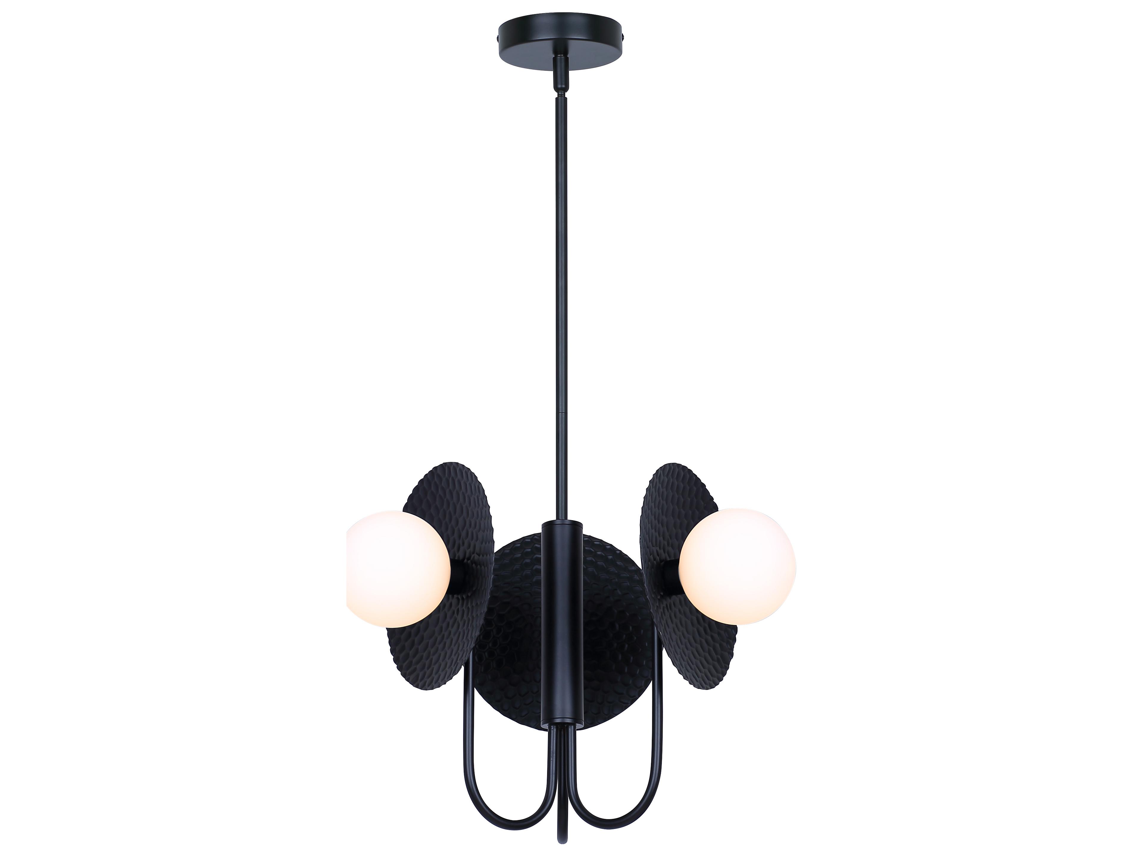 Mierka 3 -light Black Globe Chandelier