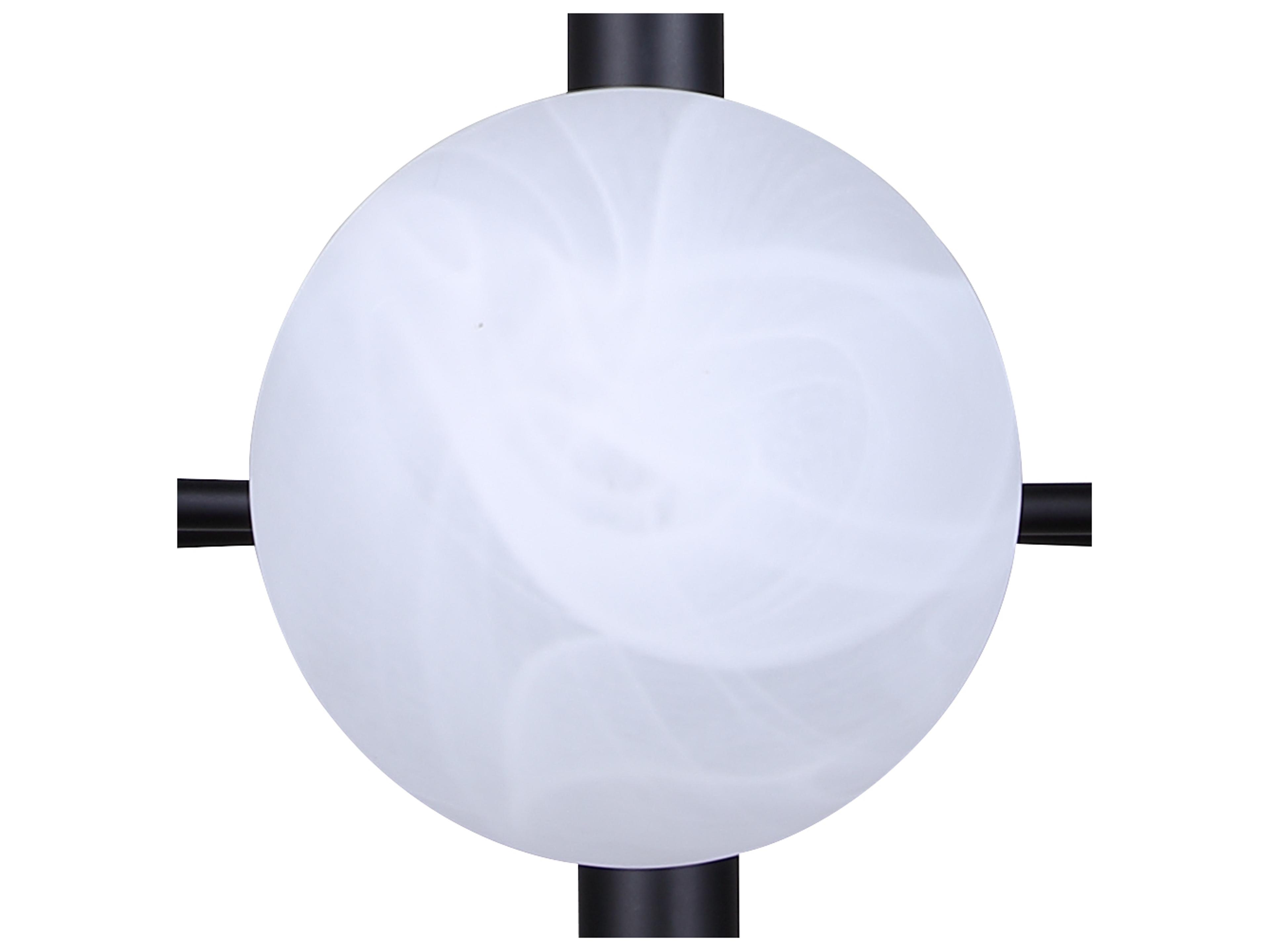 Canarm Mackenna 6 -light Black Globe Chandelier