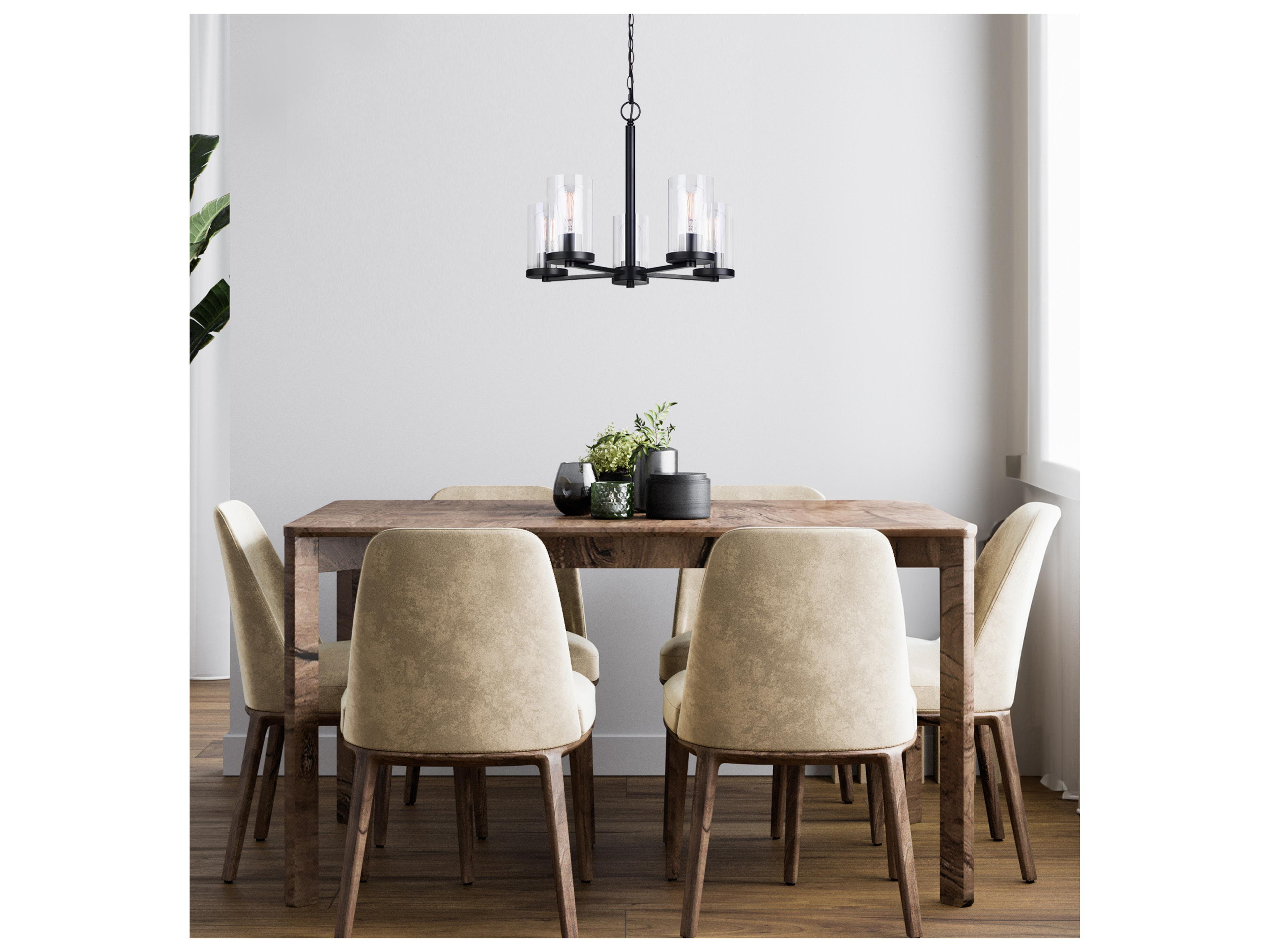 Canarm Britton 5 -light Black Cylinder Chandelier