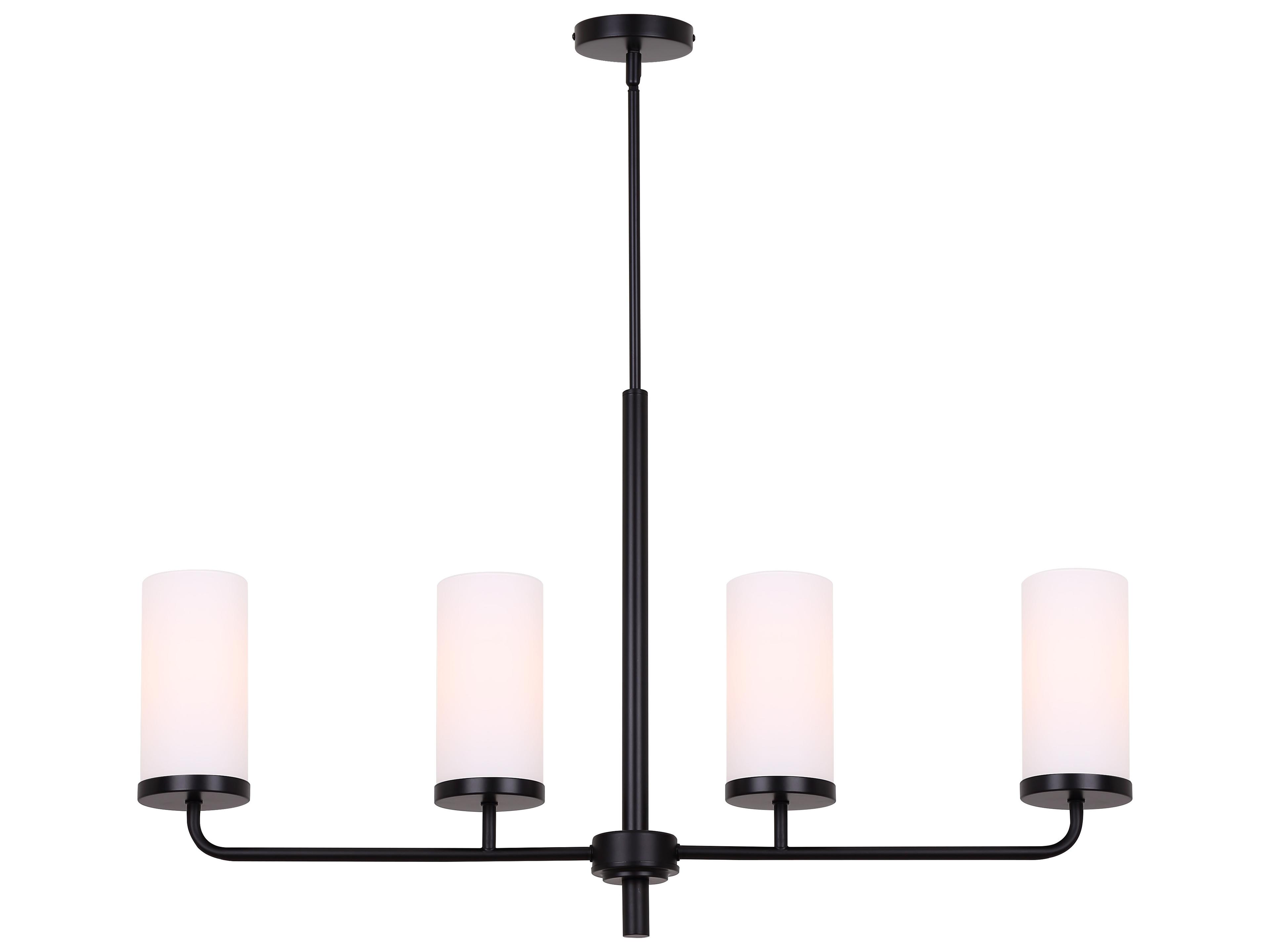 Malloy 4 -light Black Linear Chandelier