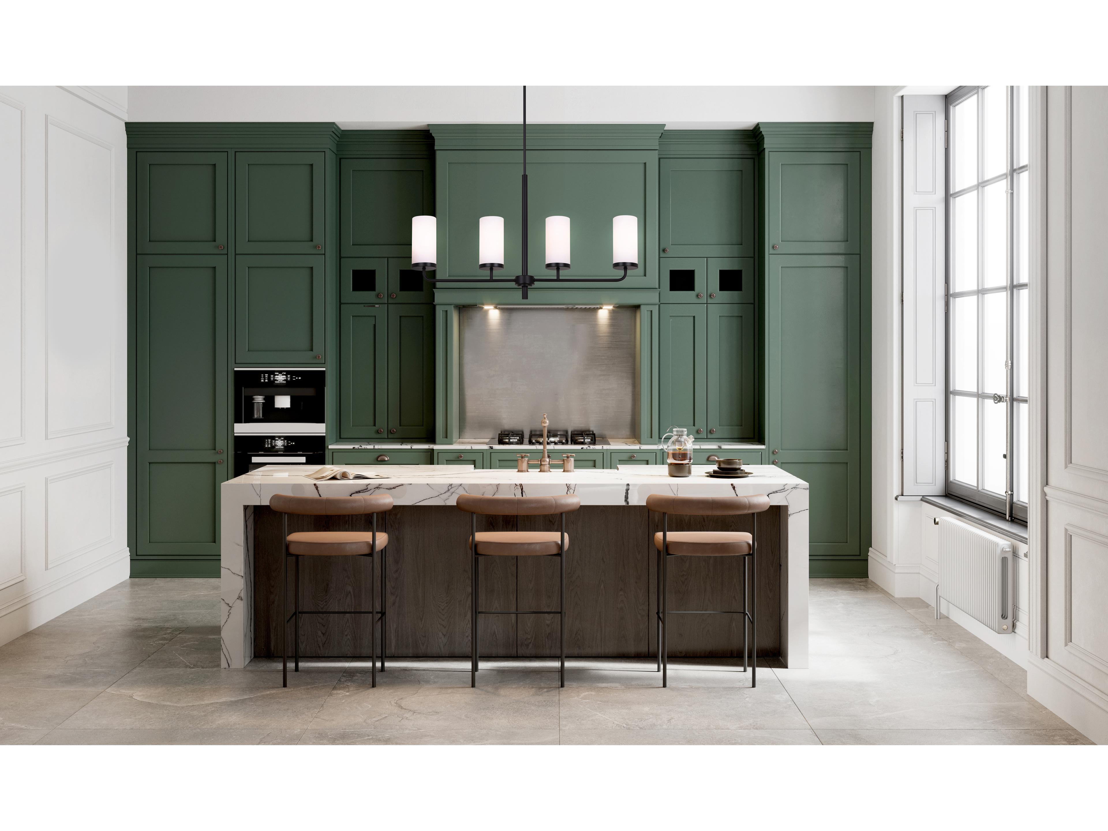 Canarm Malloy 4 -light Black Linear Chandelier