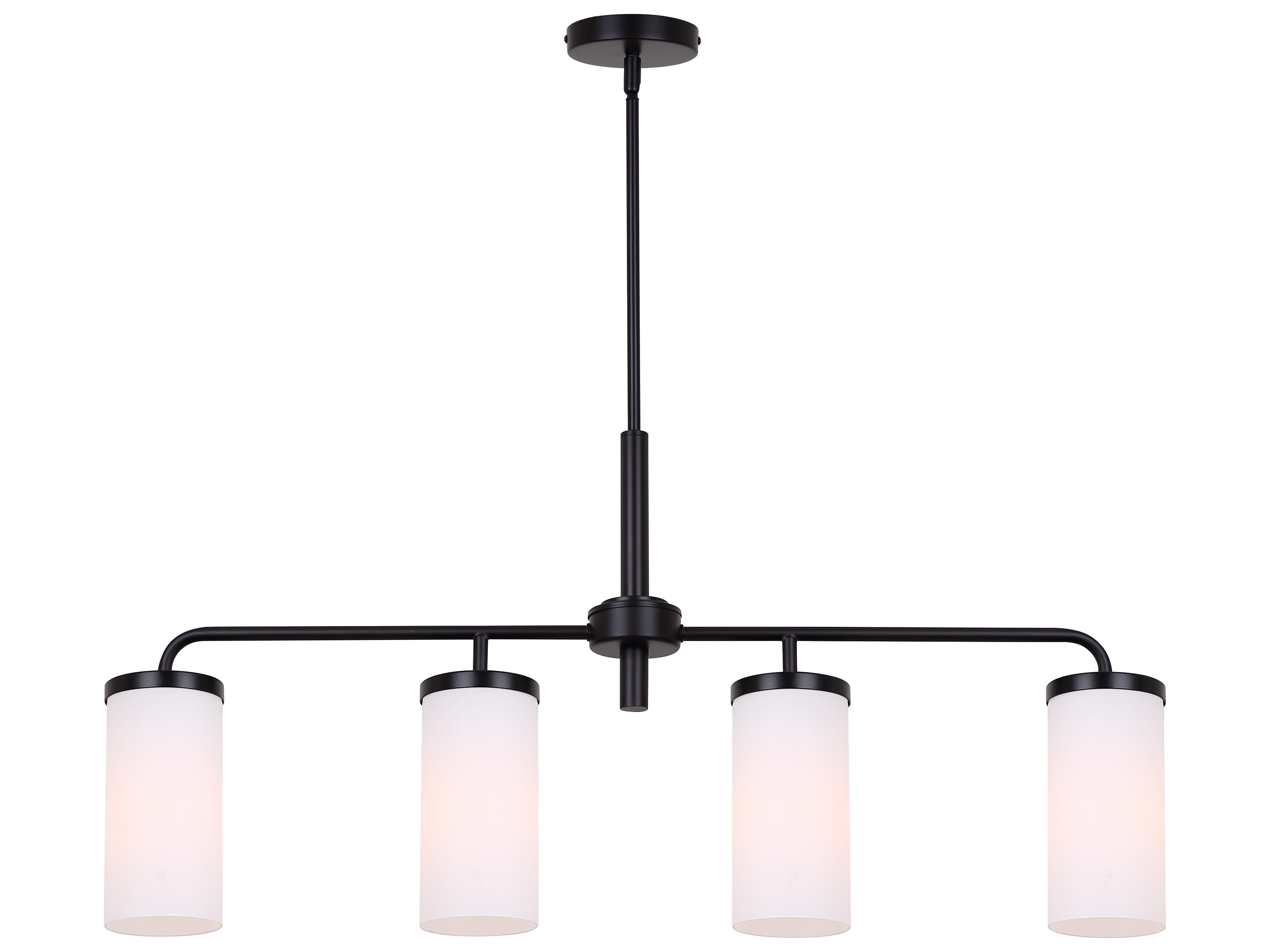 Canarm Malloy 4 -light Black Linear Chandelier