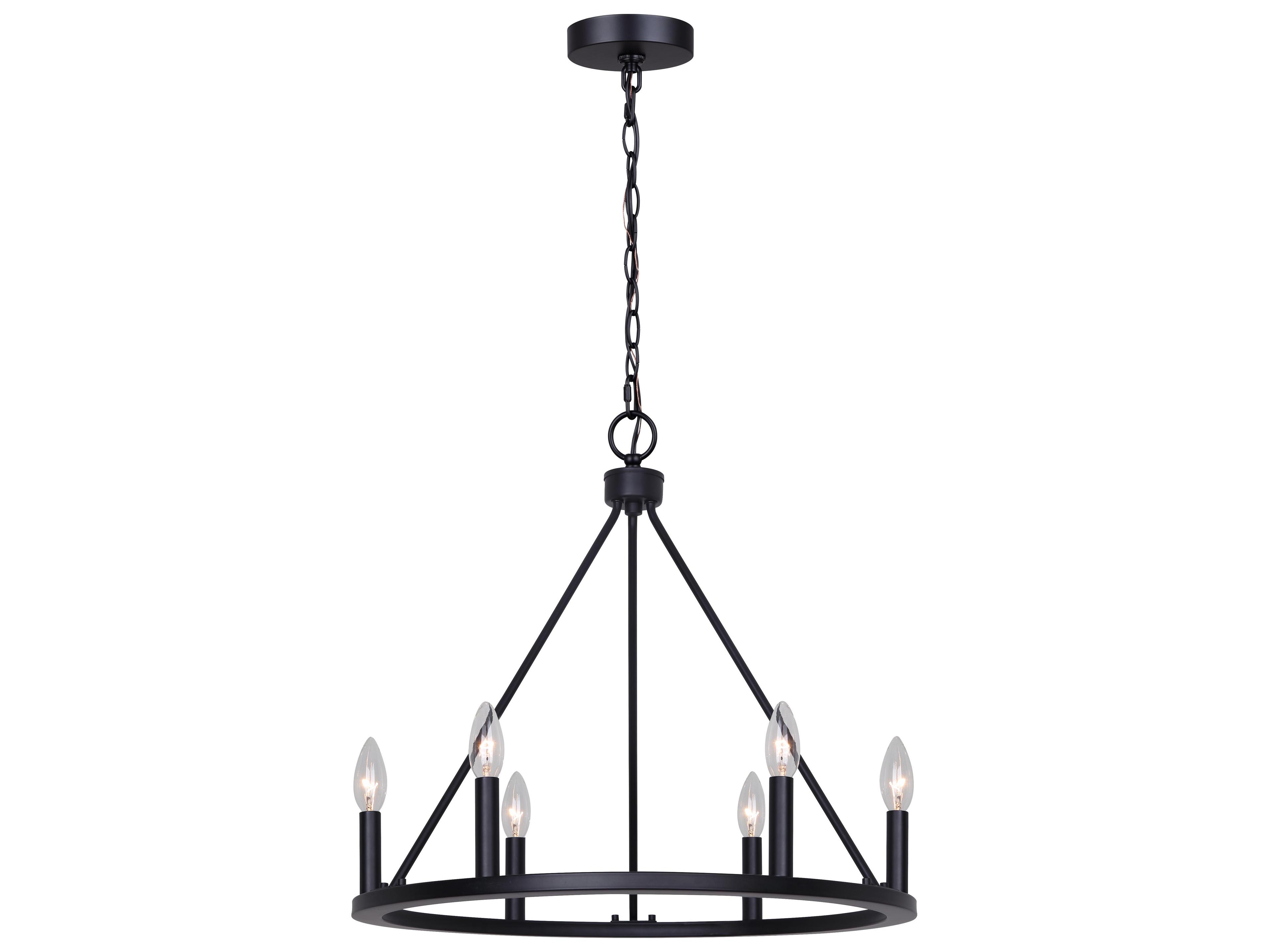 Mara 6 -light Black Round Chandelier
