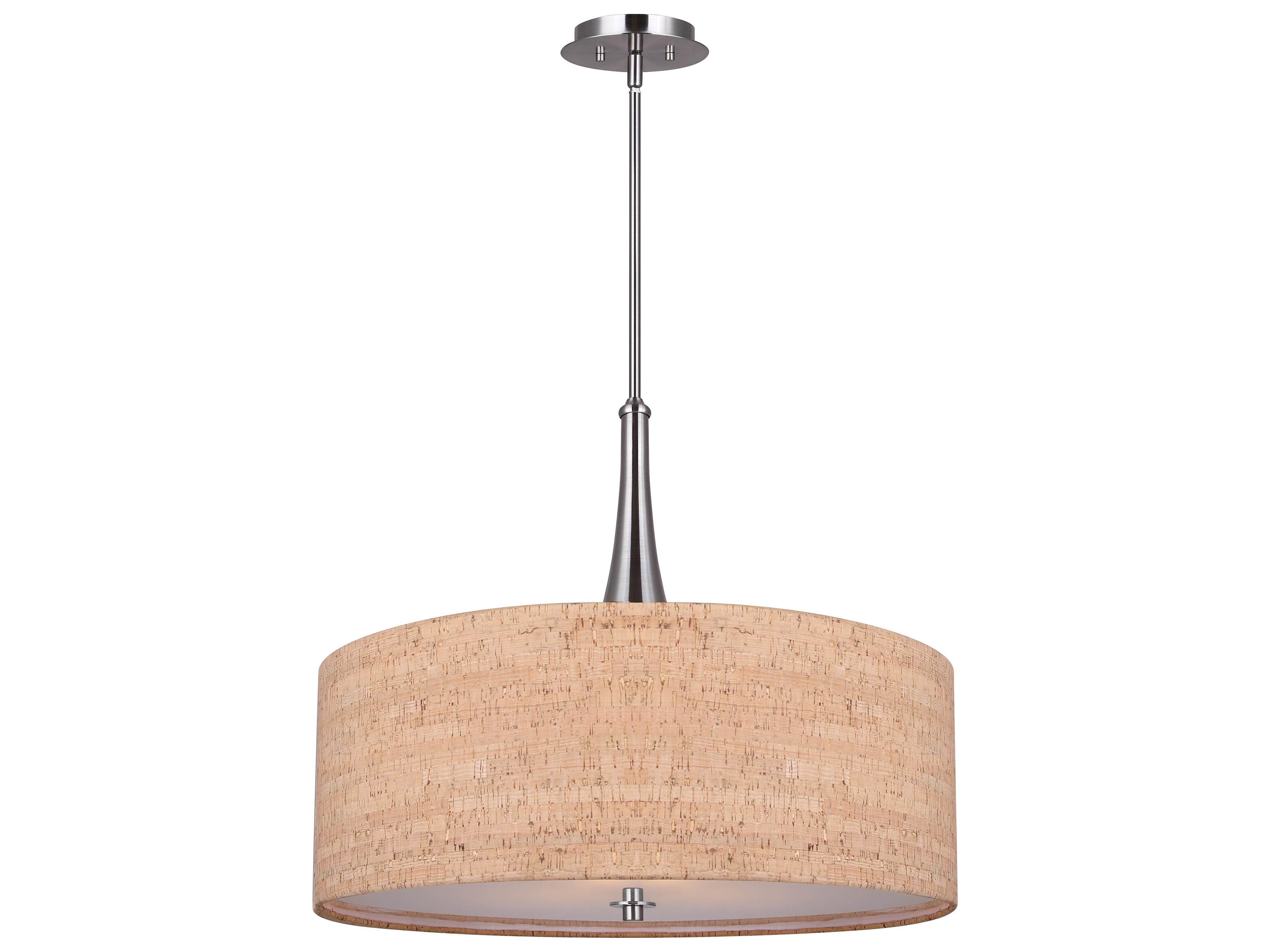 Eden 3 -light Nickel Drum Pendant
