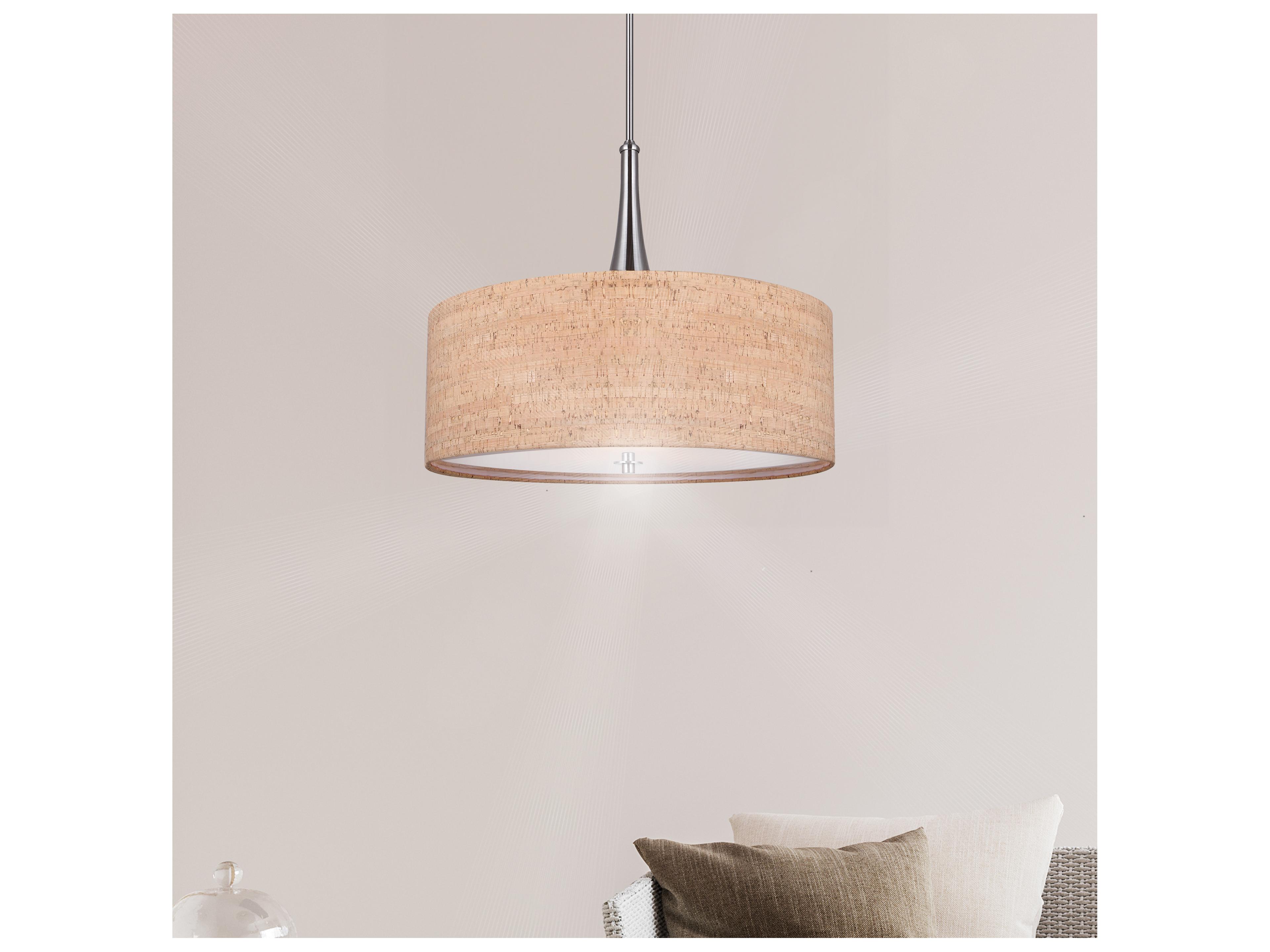 Canarm Eden 3 -light Nickel Drum Pendant