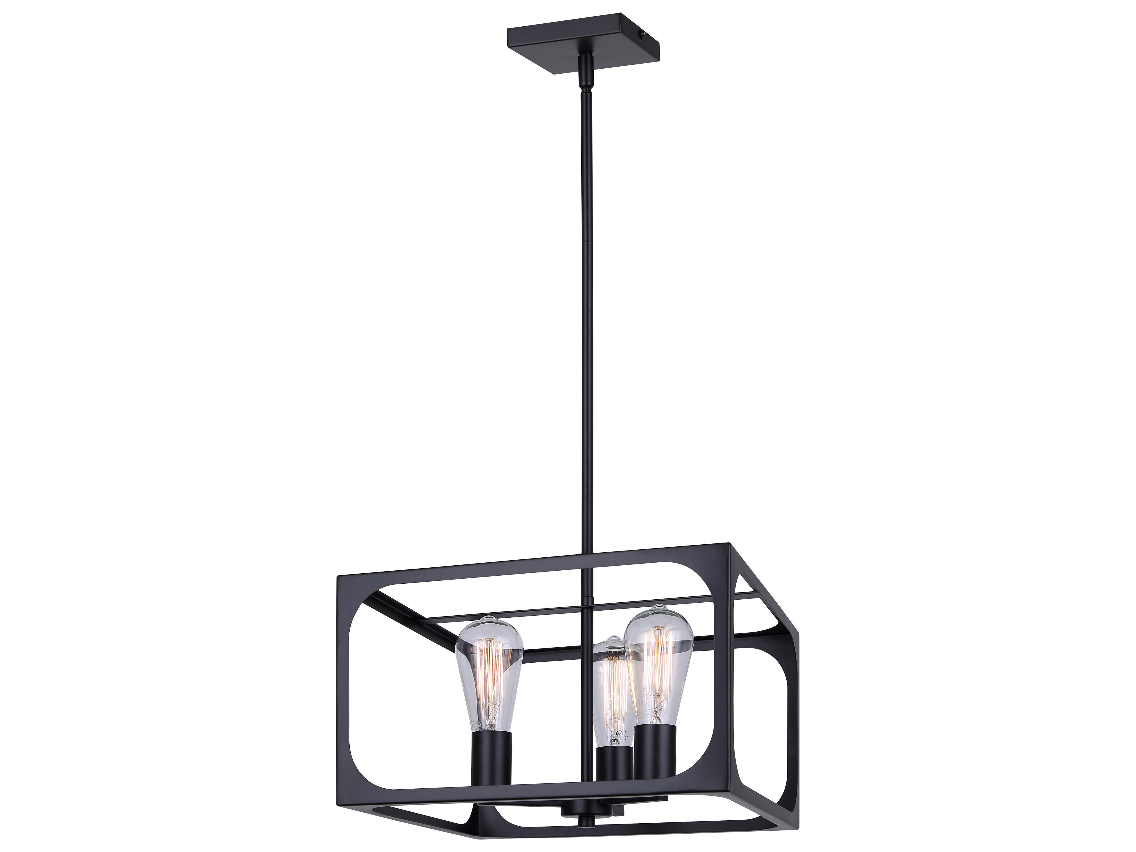 Zelie 3 -light Black Chandelier