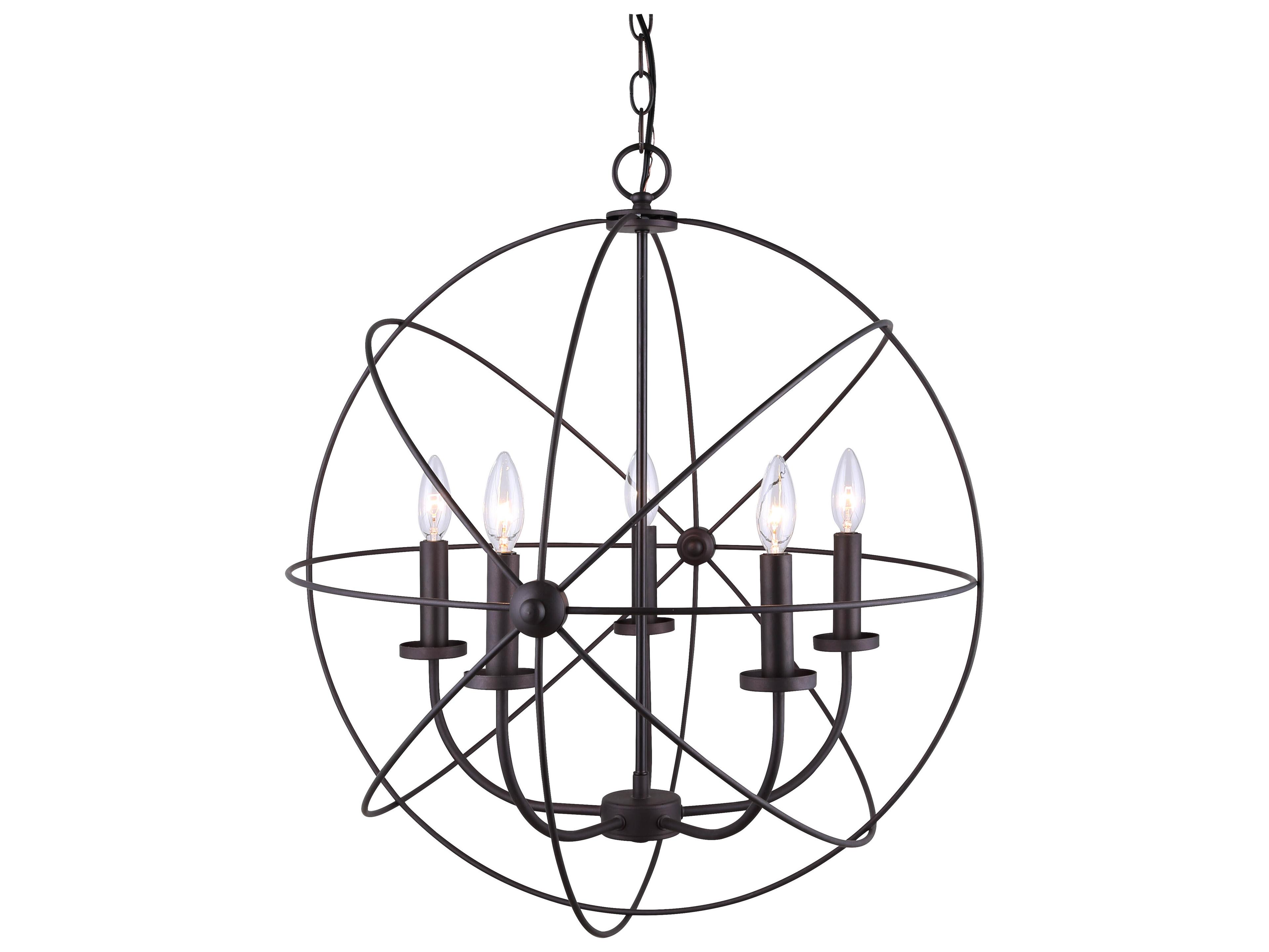 Sumerside 5 -light Bronze Globe Chandelier