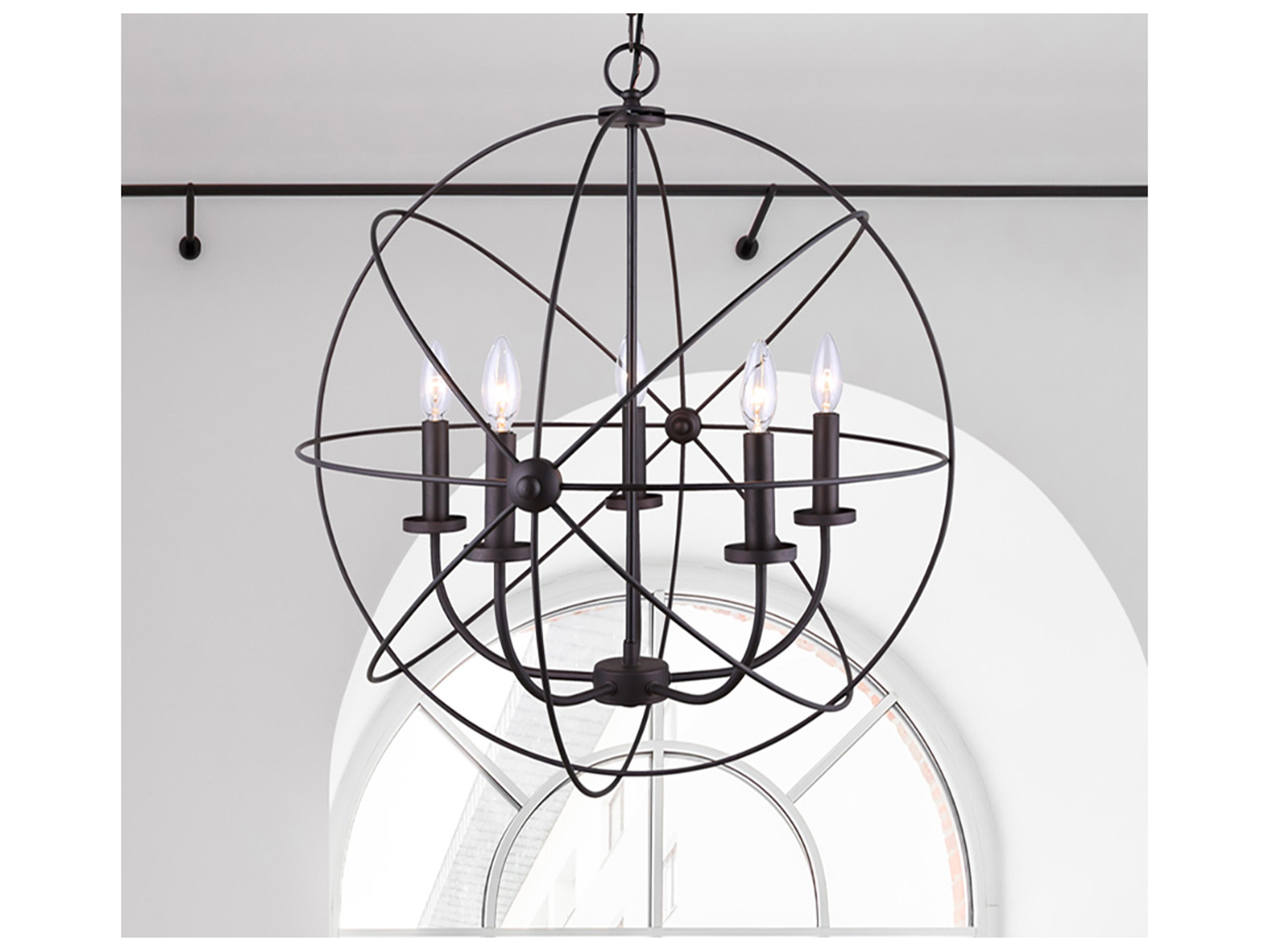 Canarm Sumerside 5 -light Bronze Globe Chandelier