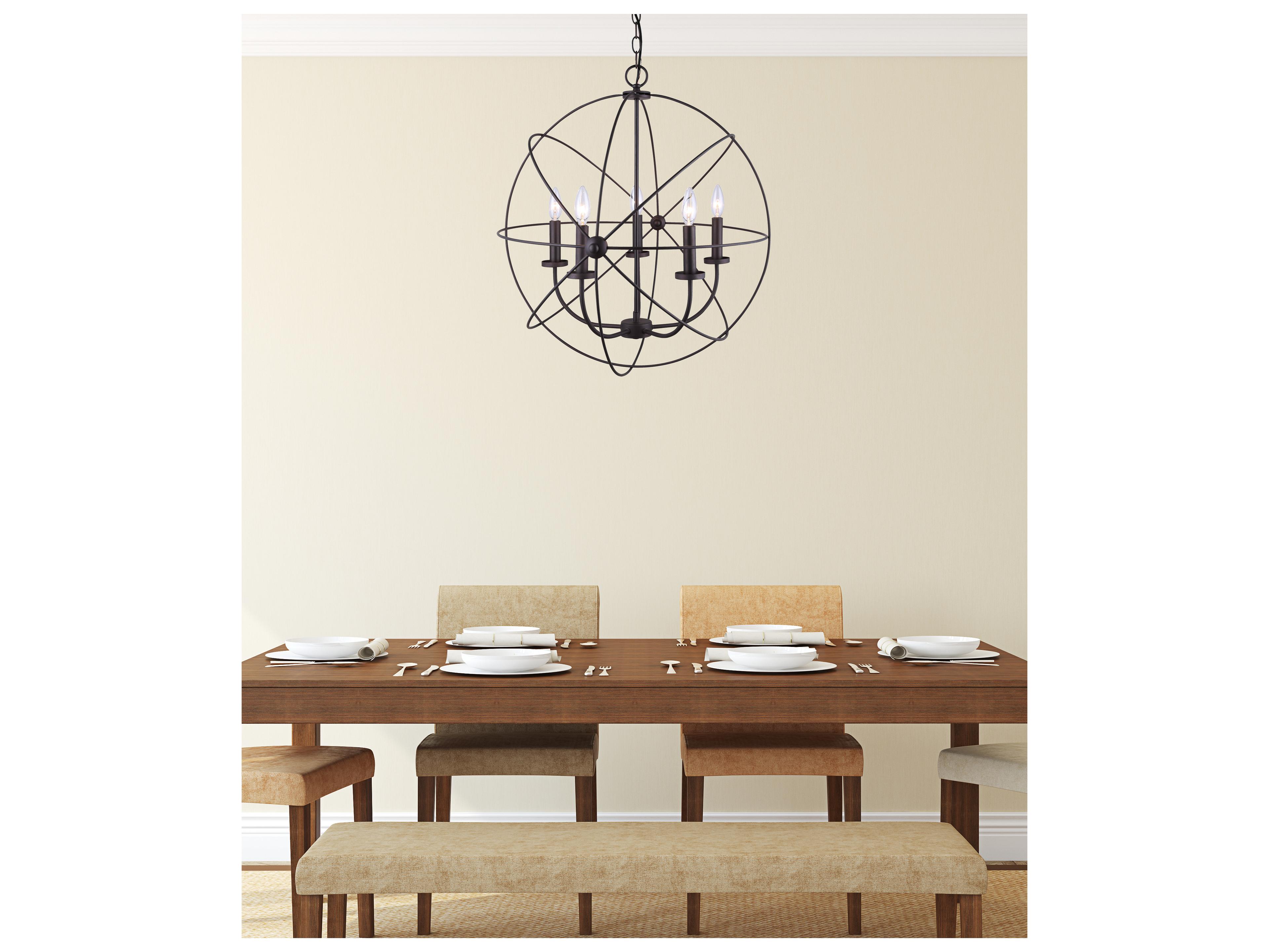 Canarm Sumerside 5 -light Bronze Globe Chandelier