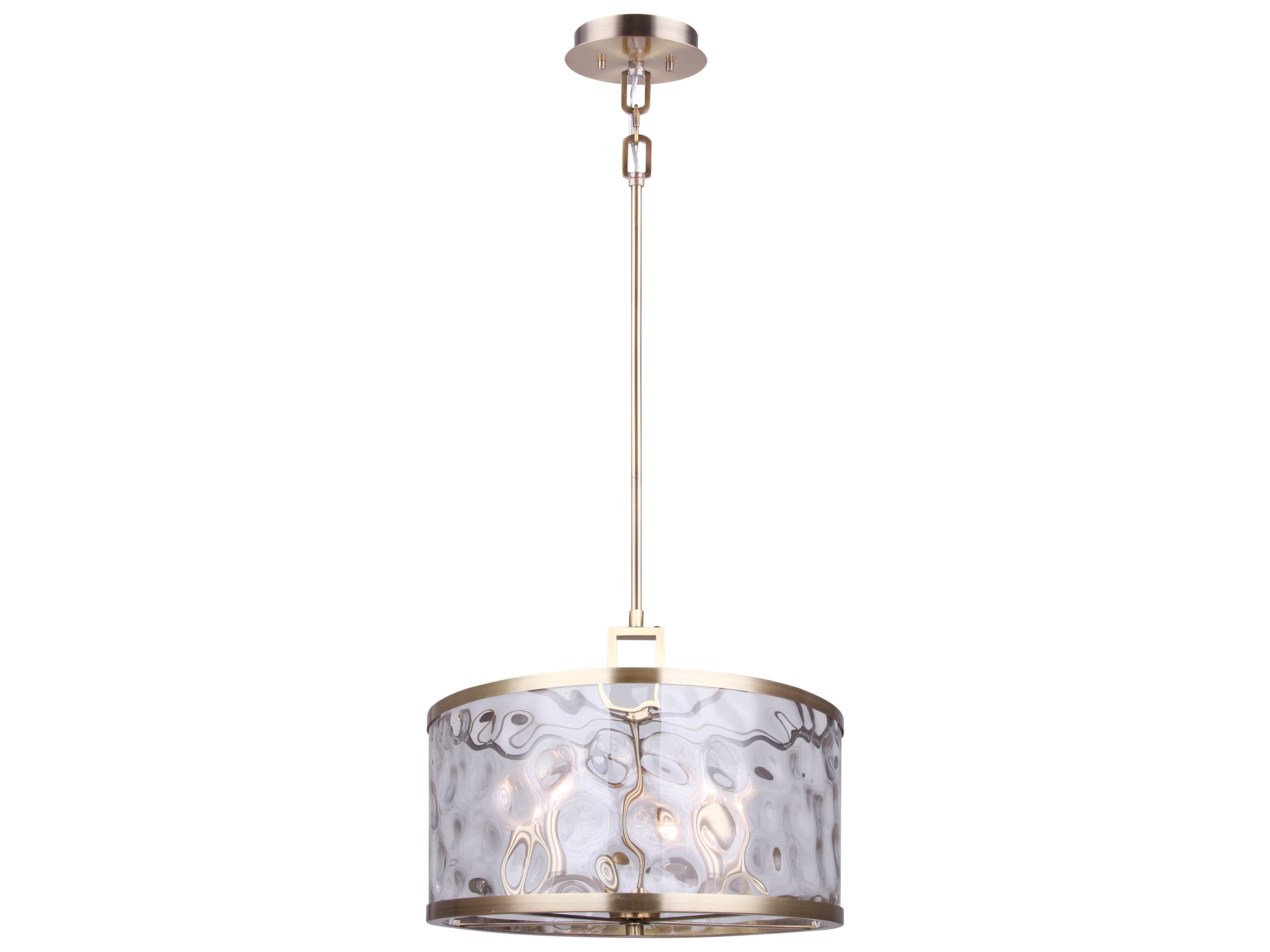 Frankie 5 -light Gold Drum Pendant