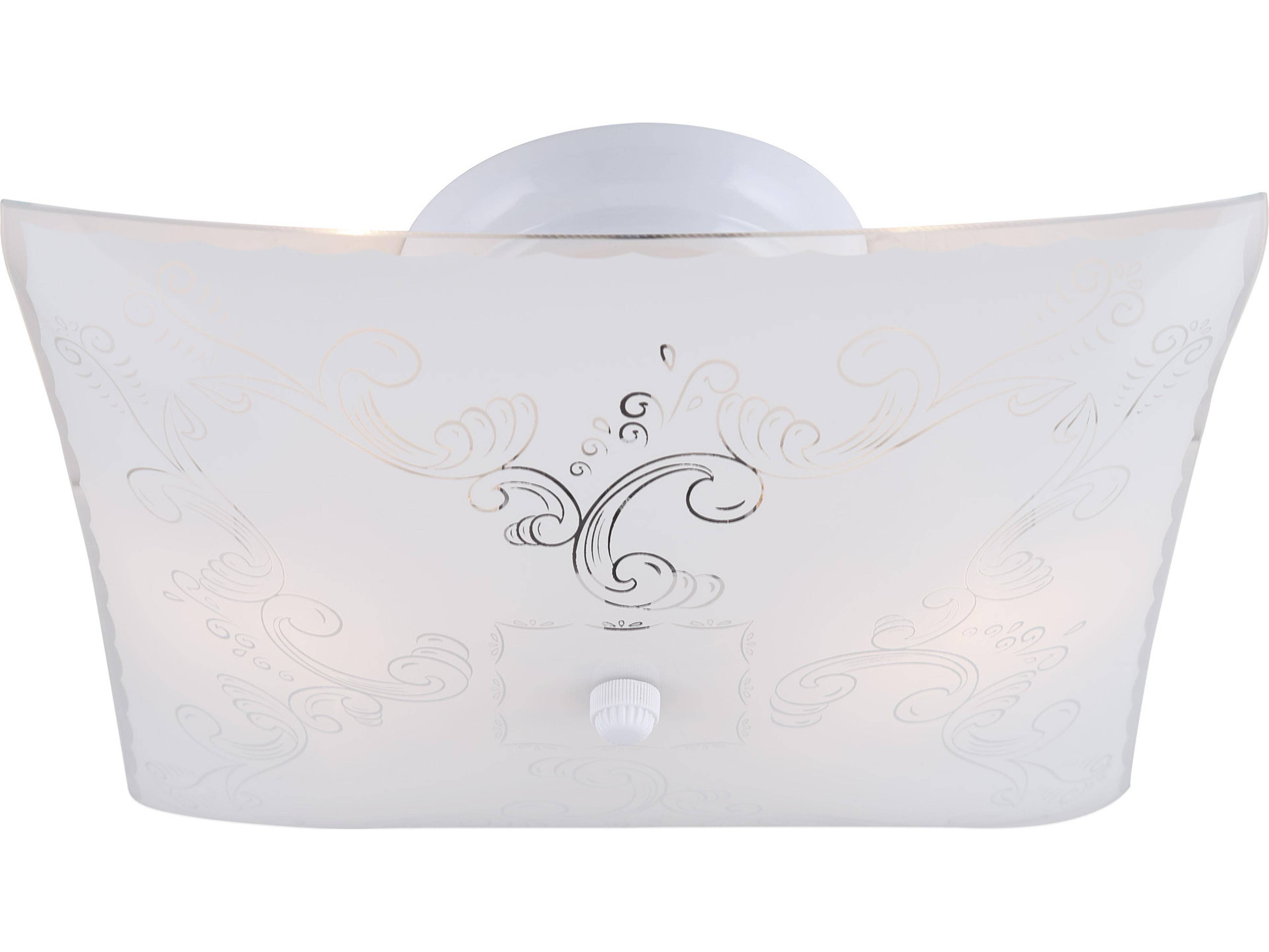 Icl7 Wh 2 -light White Traditional Flush Mount
