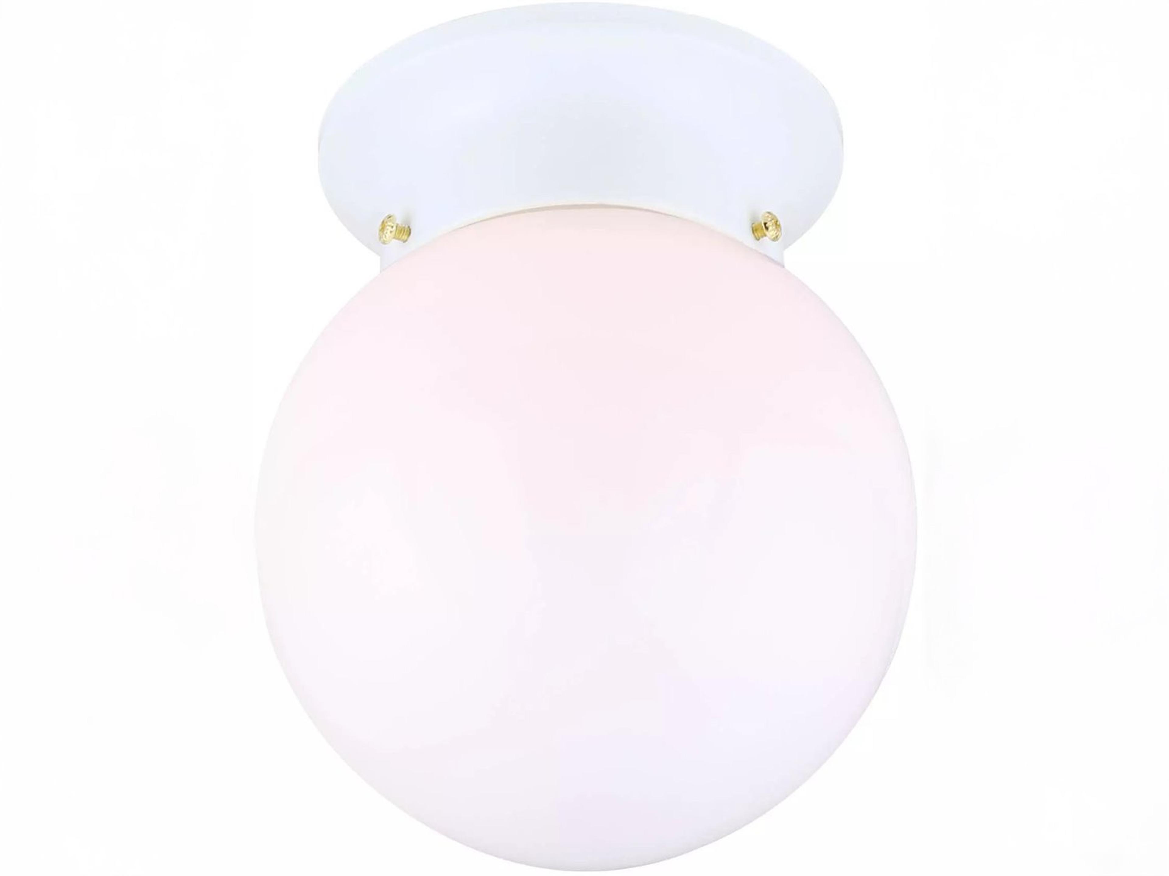 Icl9 Wh White Globe Flush Mount
