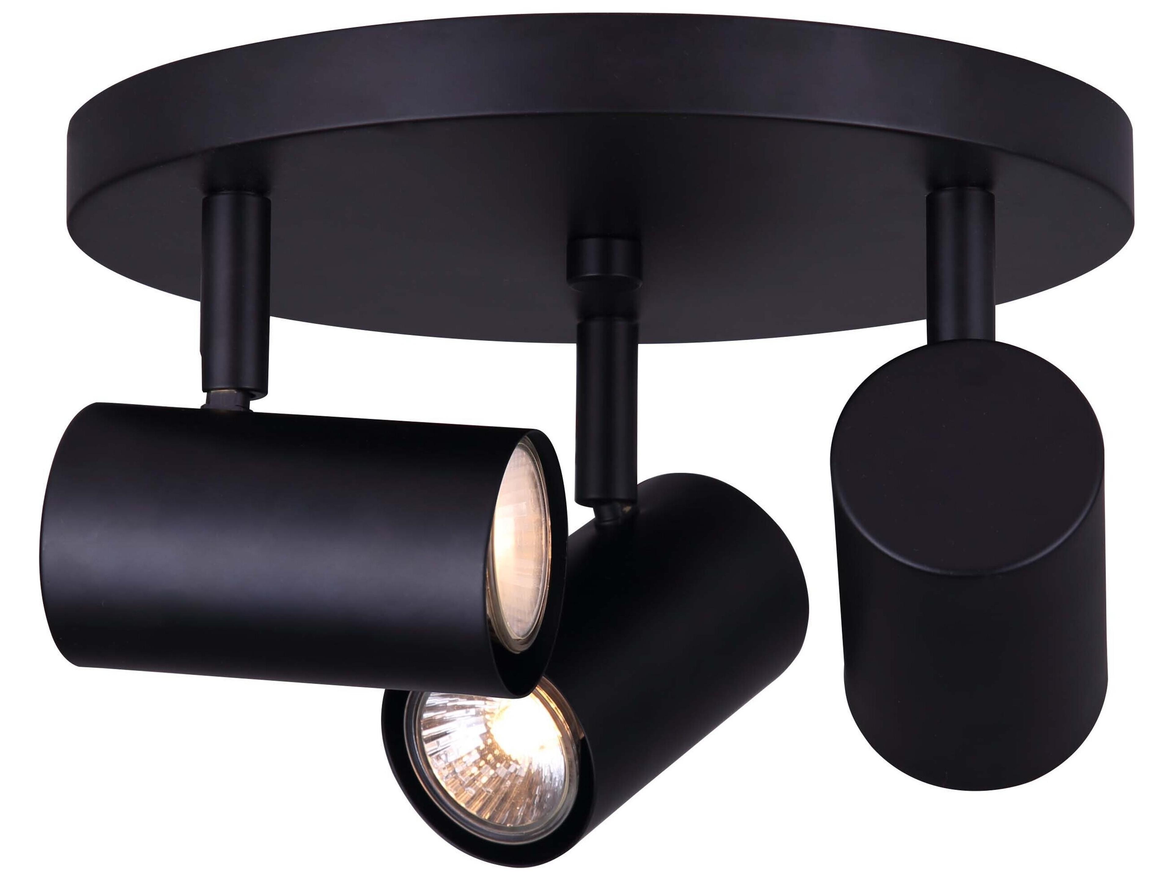 Marena 3 -light Black LED Cylinder Track & Rail Light