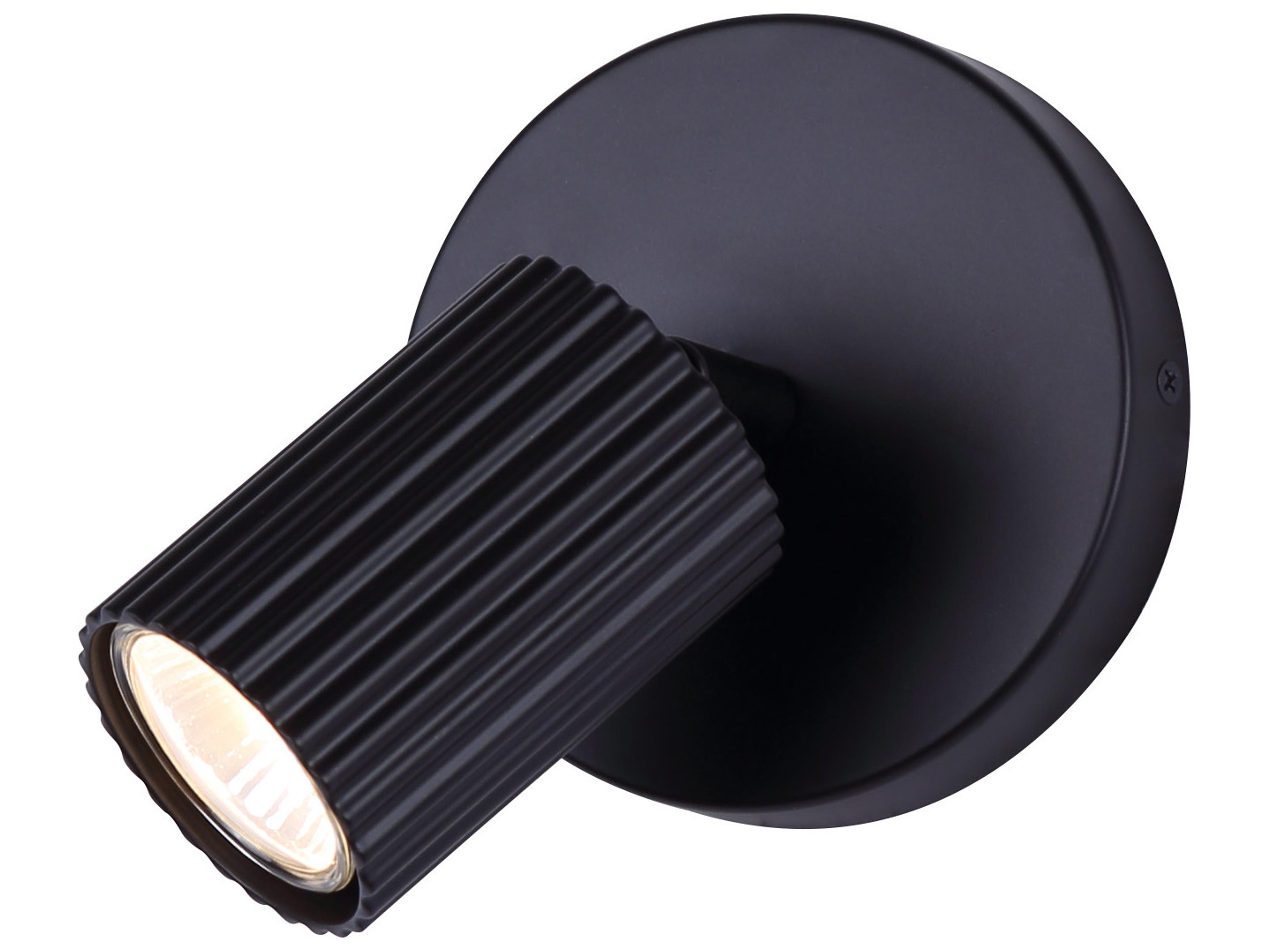 Rexton 1 -light Black LED Cylinder Spot Light