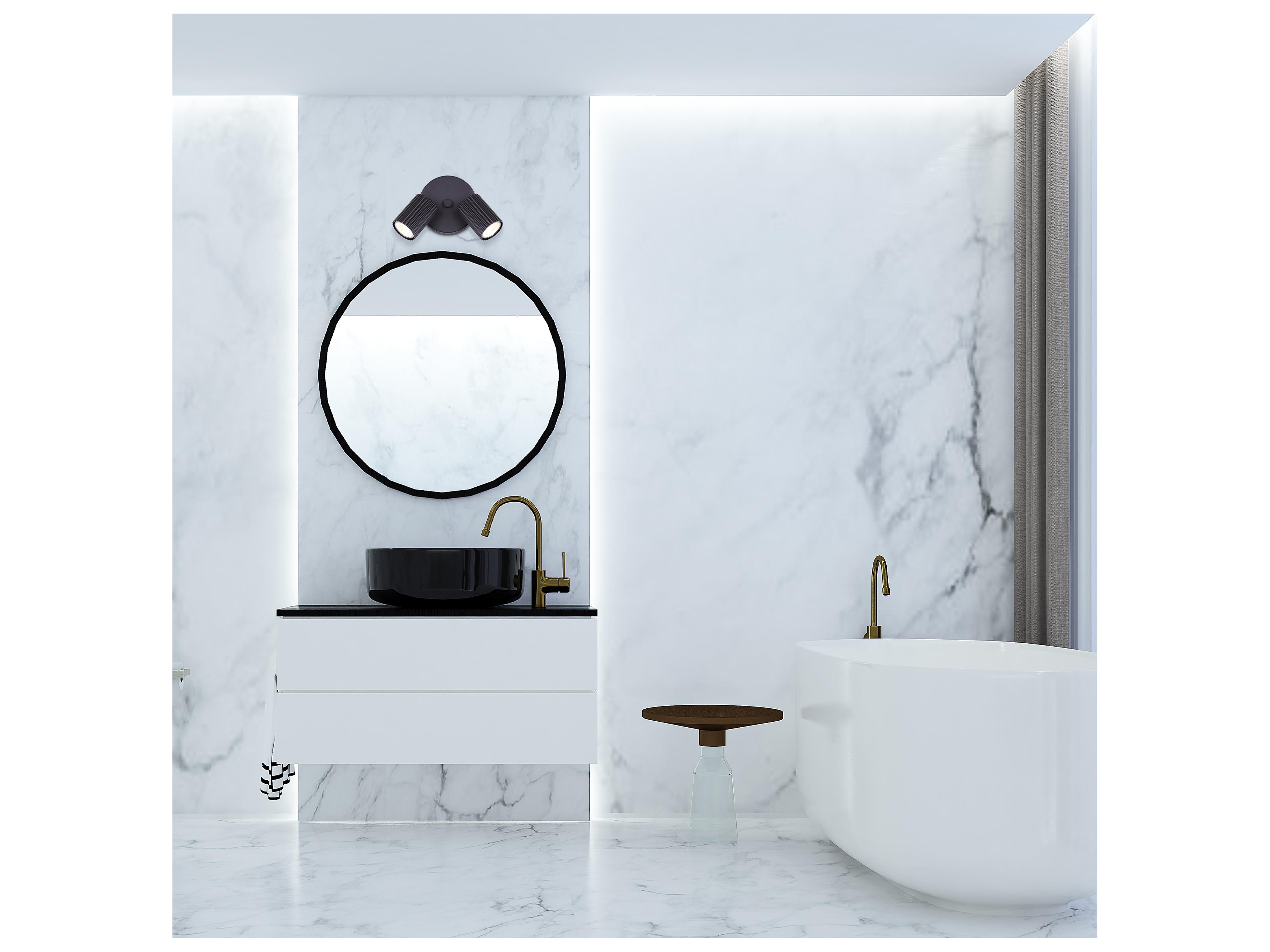 Canarm Rexton 2 -light Black Cylinder Spot Light