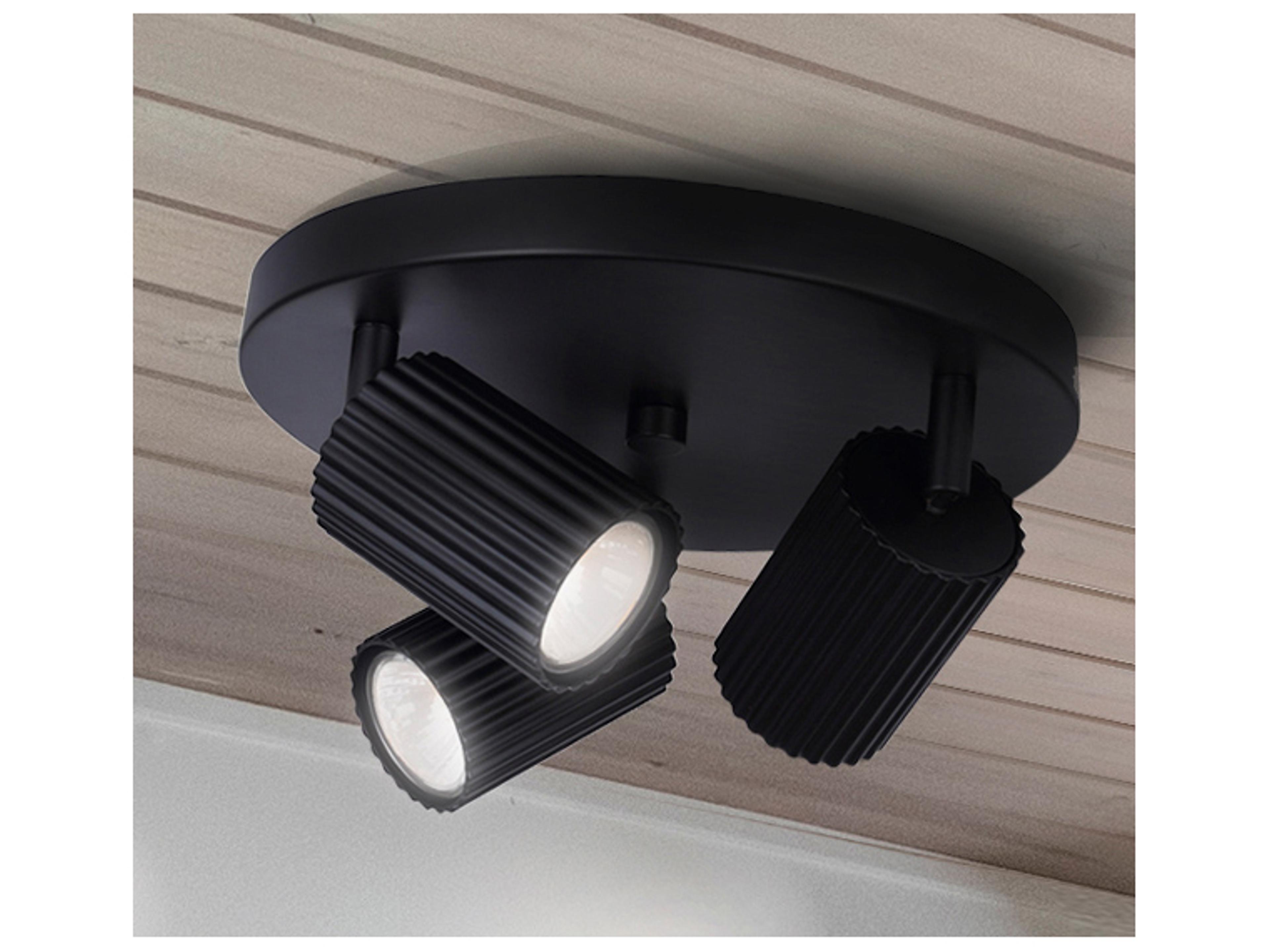 Canarm Rexton 3 -light Black Cylinder Track & Rail Light