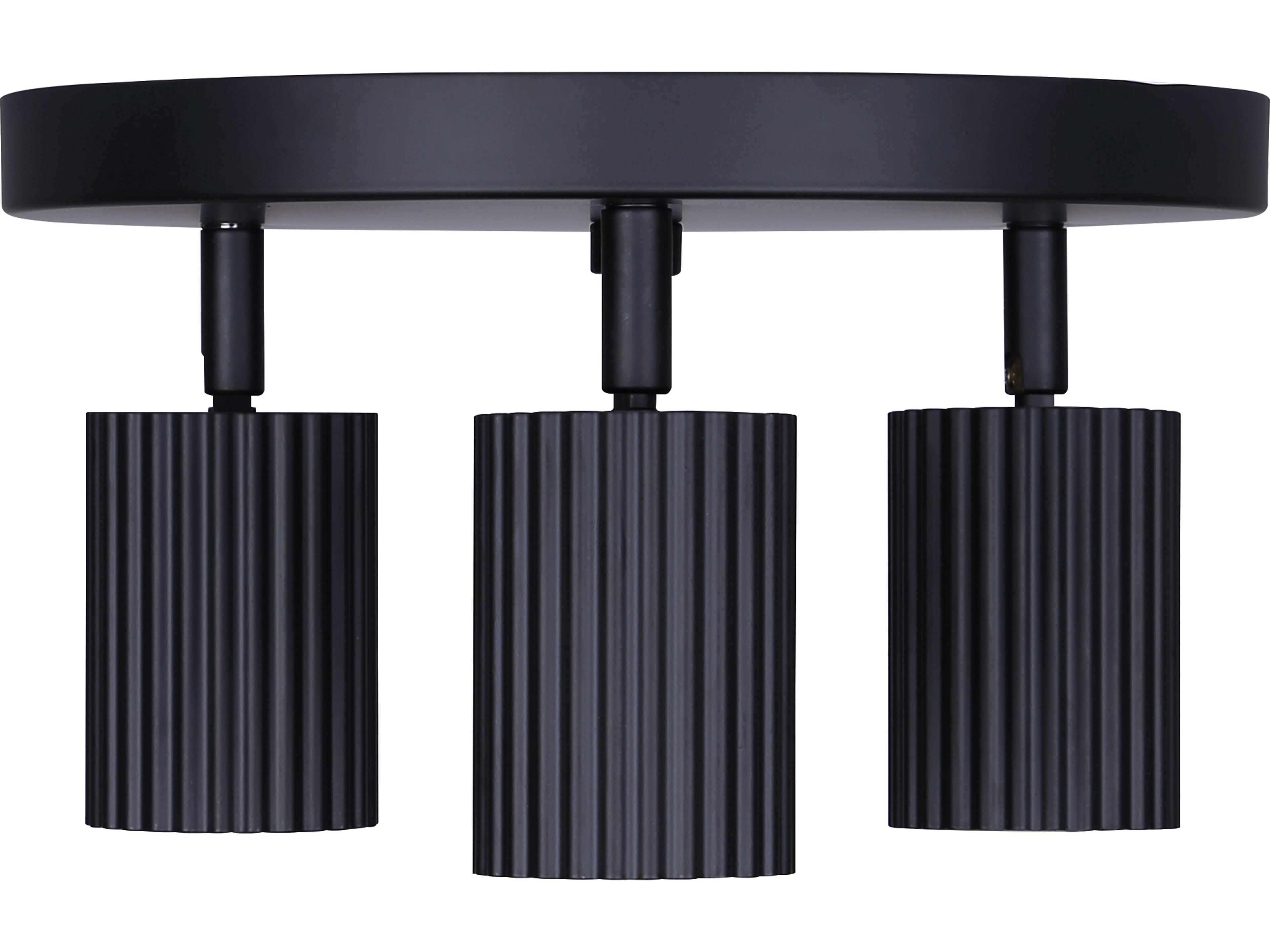 Canarm Rexton 3 -light Black Cylinder Track & Rail Light