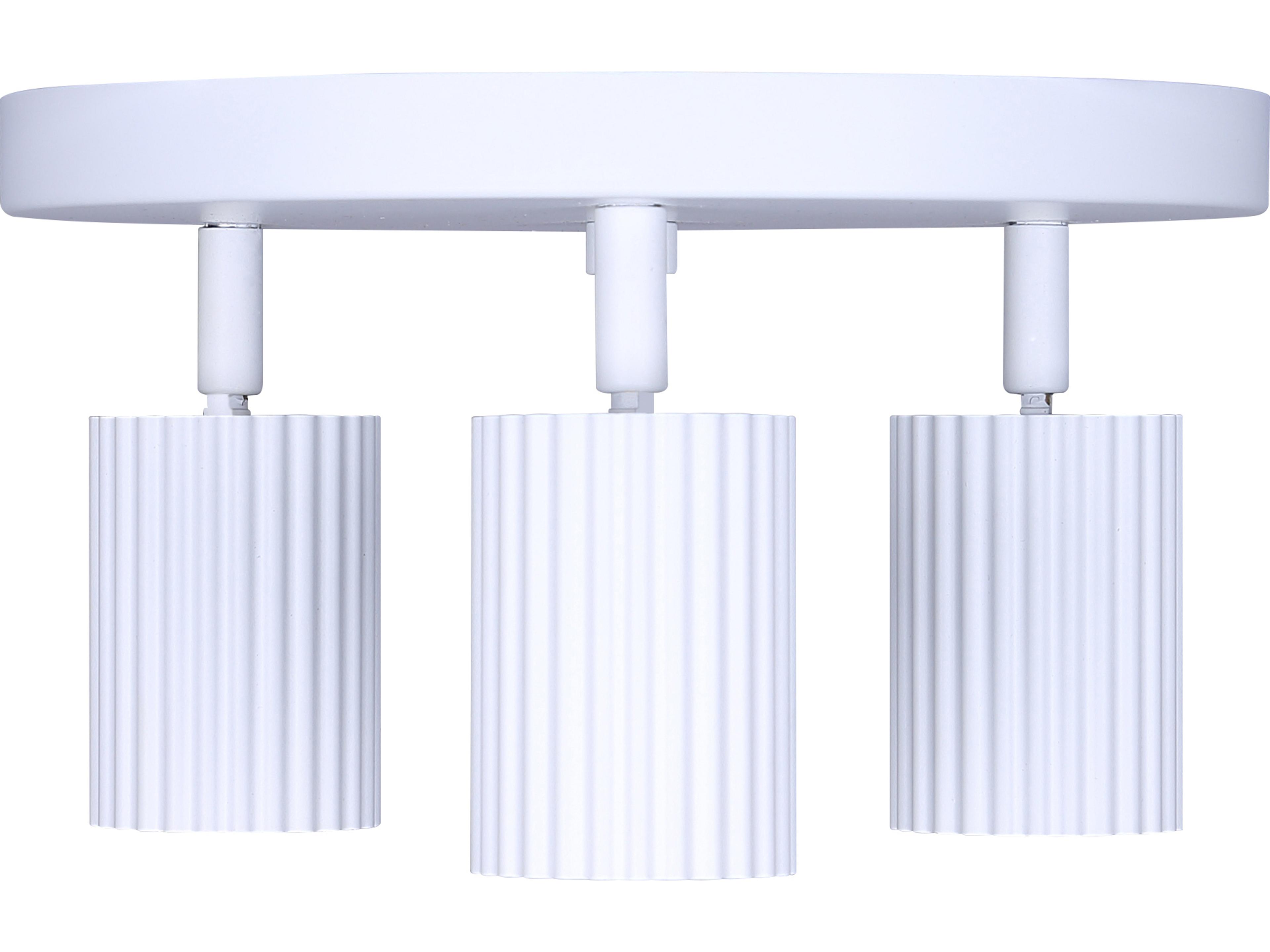 Canarm Rexton 3 -light White Cylinder Track & Rail Light