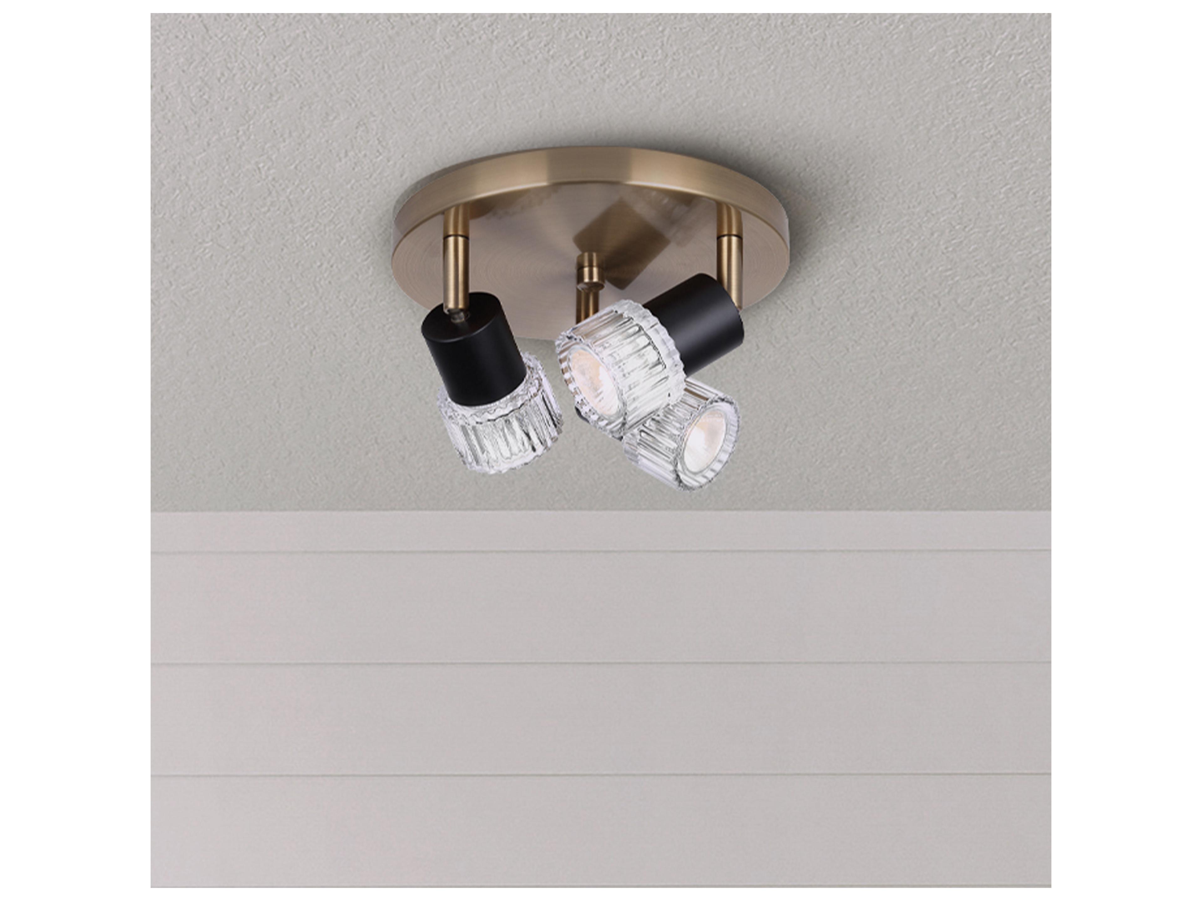 Canarm Elsee 3 -light Gold Geometric Track & Rail Light