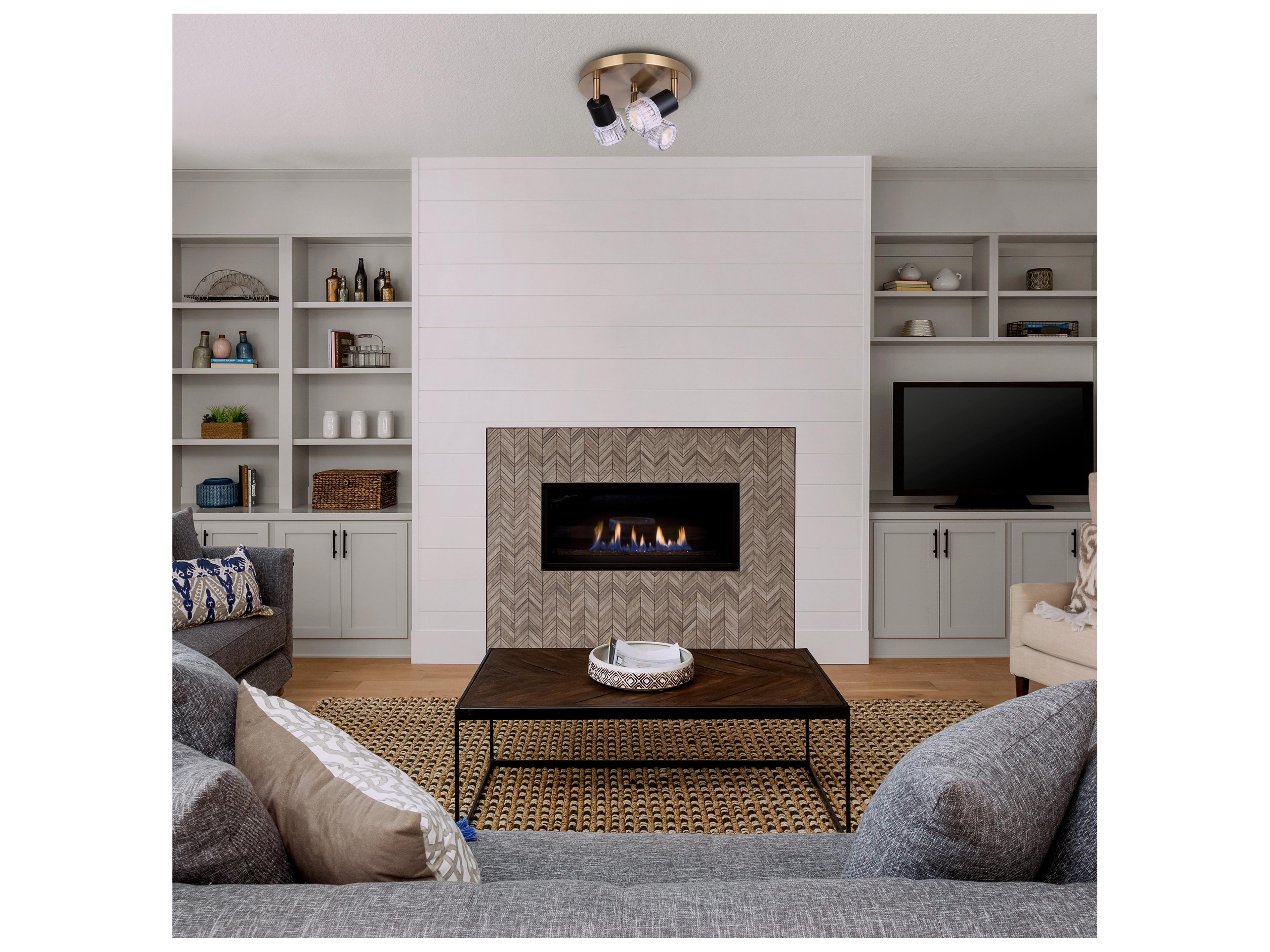 Canarm Elsee 3 -light Gold Geometric Track & Rail Light