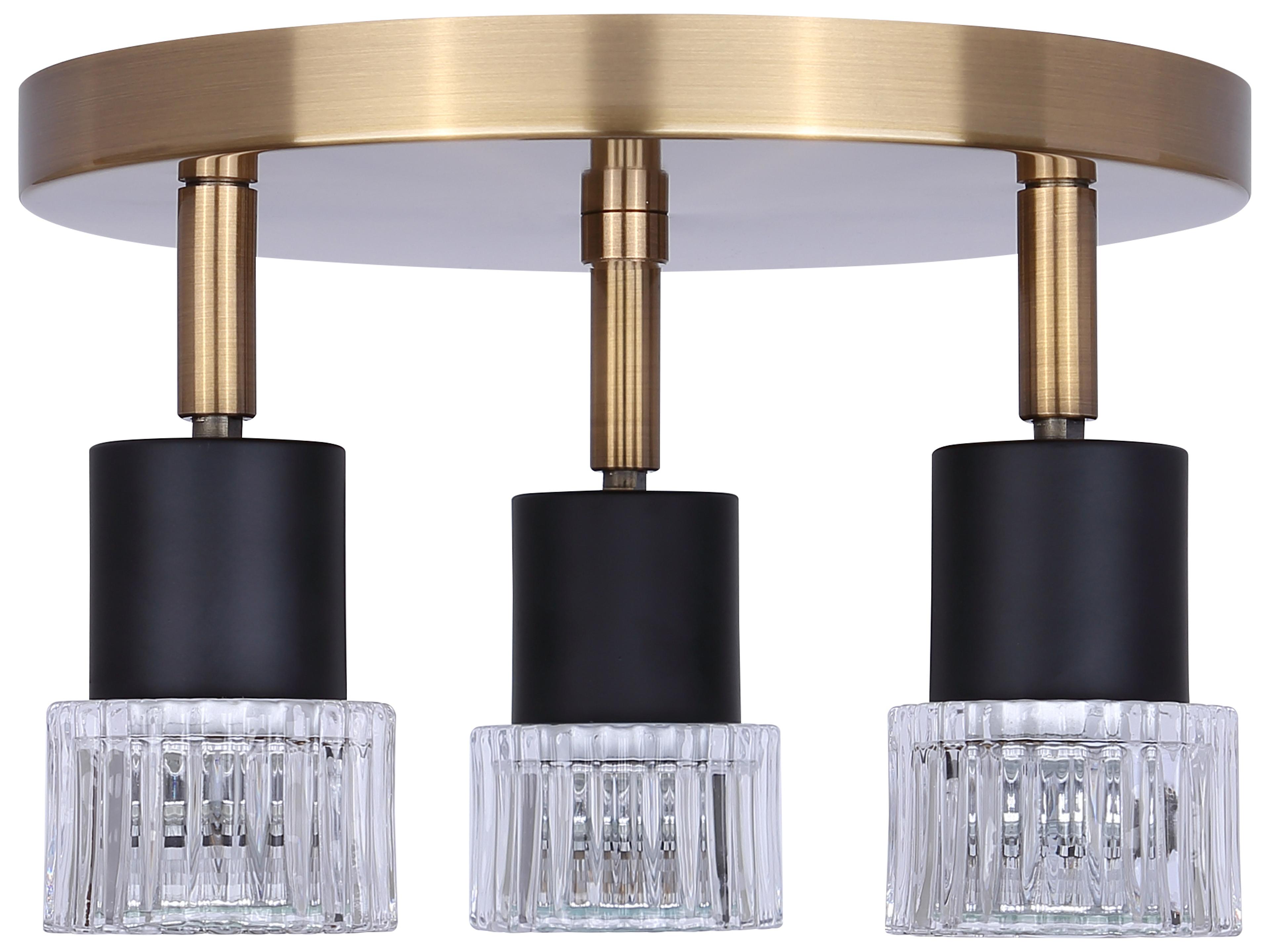 Canarm Elsee 3 -light Gold Geometric Track & Rail Light