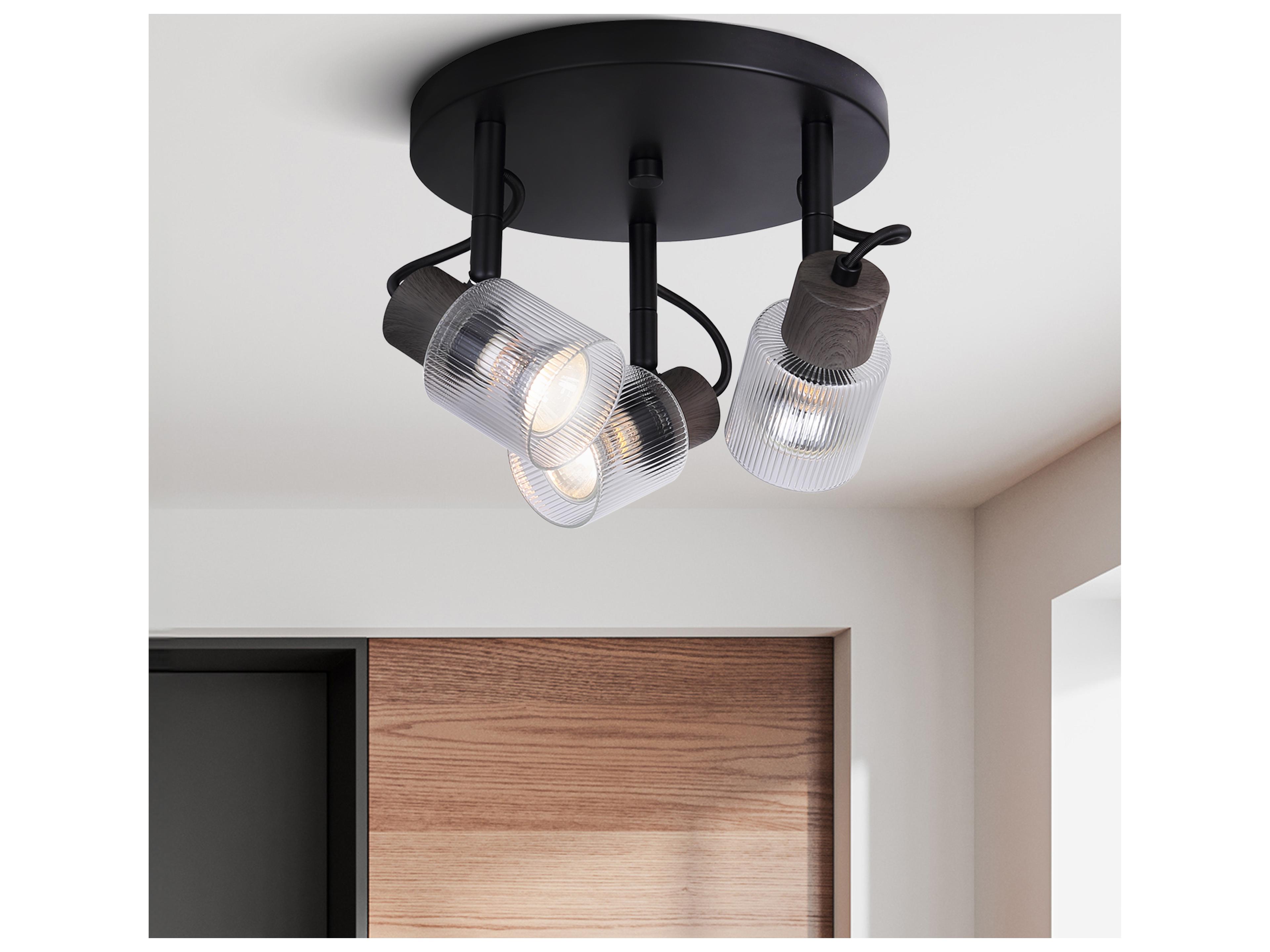 Canarm Owen 3 -light Black Cylinder Spot Light