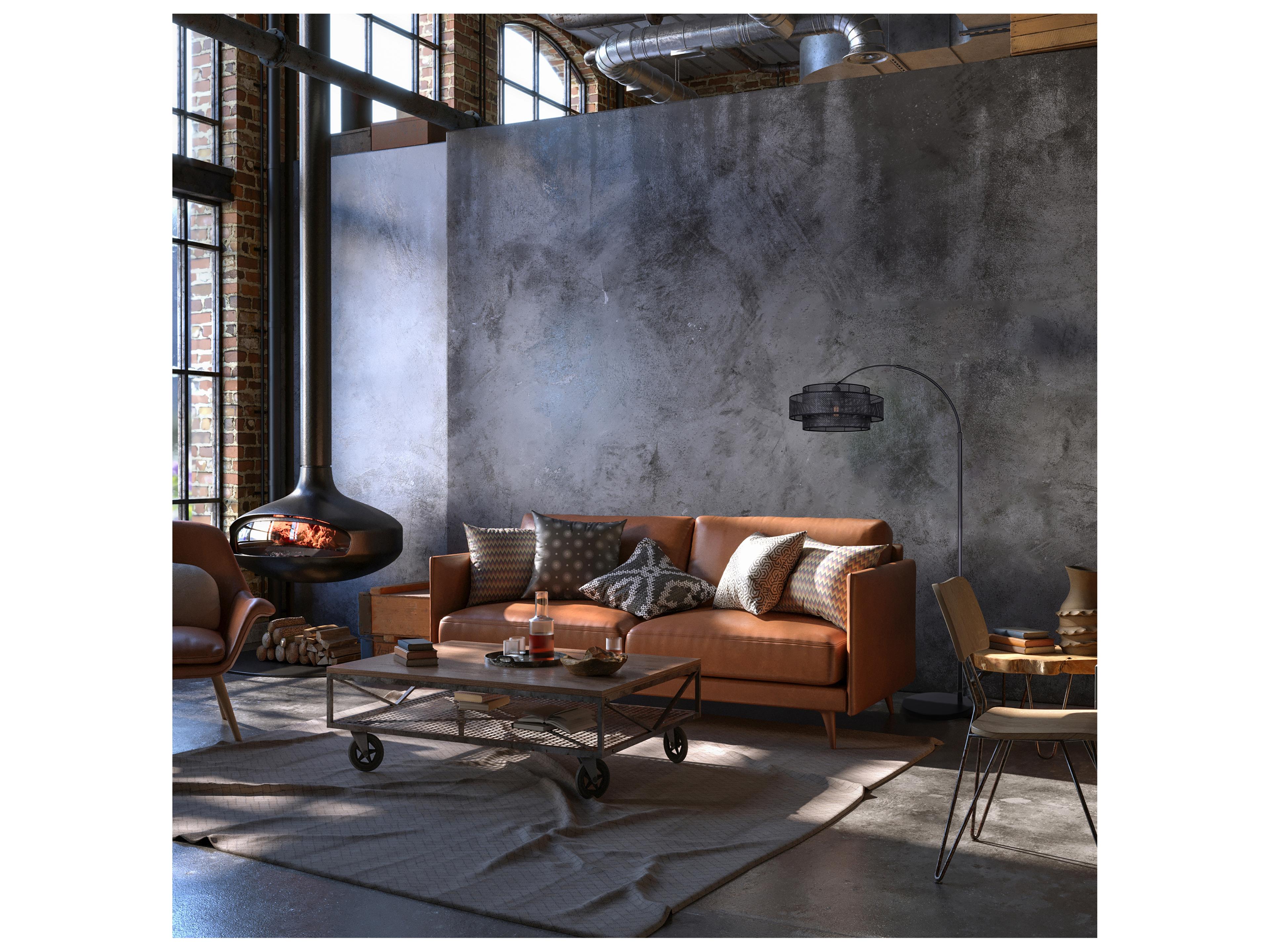 Canarm Bellamy Black Floor Lamp