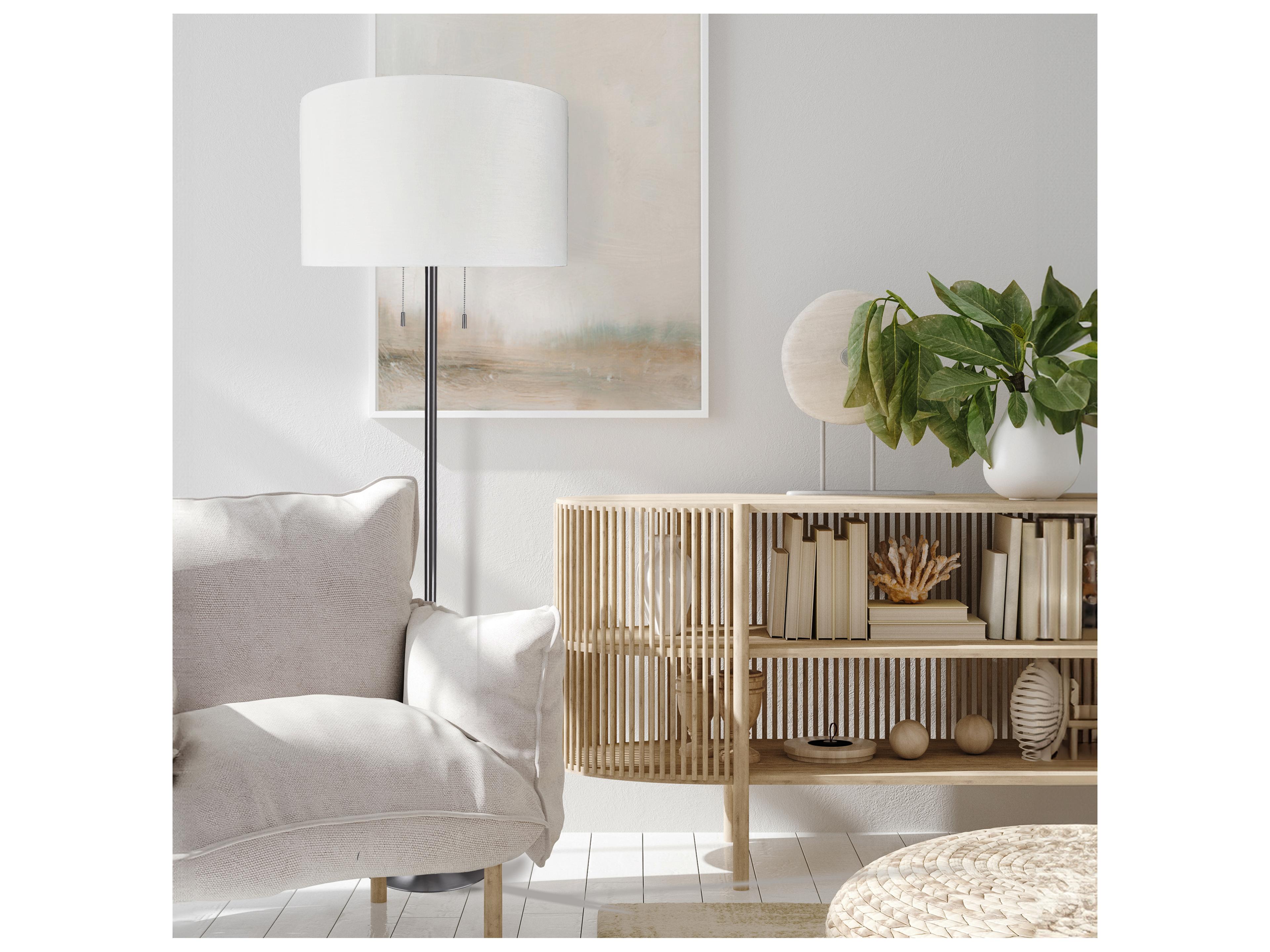 Canarm Clara Nickel Floor Lamp