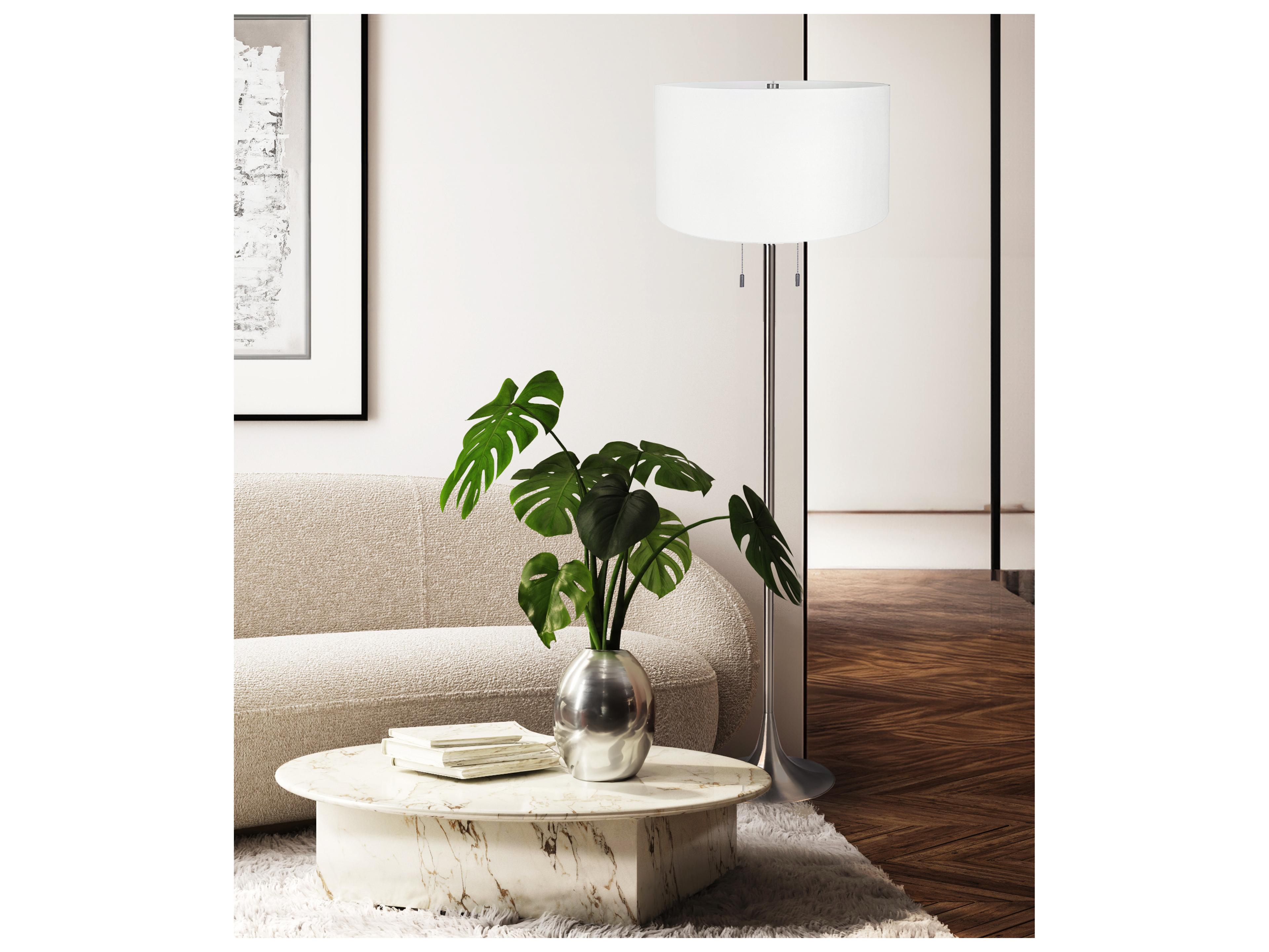 Canarm Clara Nickel Floor Lamp